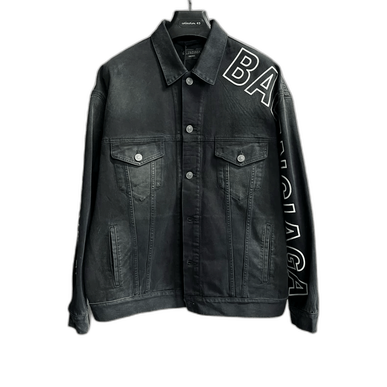 Balenciaga Balenciaga Black Logo Long Sleeve Jacket Size US XS / EU 42 / 0 - 1 Thumbnail