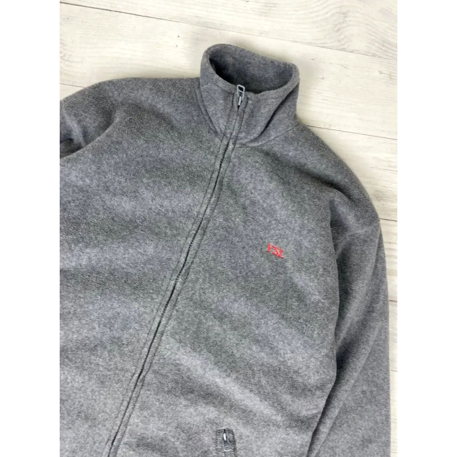 Yves Saint Laurent VINTAGE Saint Laurent Jacket 90s Logo Fleece Jacket Mens L Gray - Yves Saint Laurent Size L Gray Logo 90s Designer Windbreaker Style Size US L / EU 52-54 / 3 - 2 Thumbnail