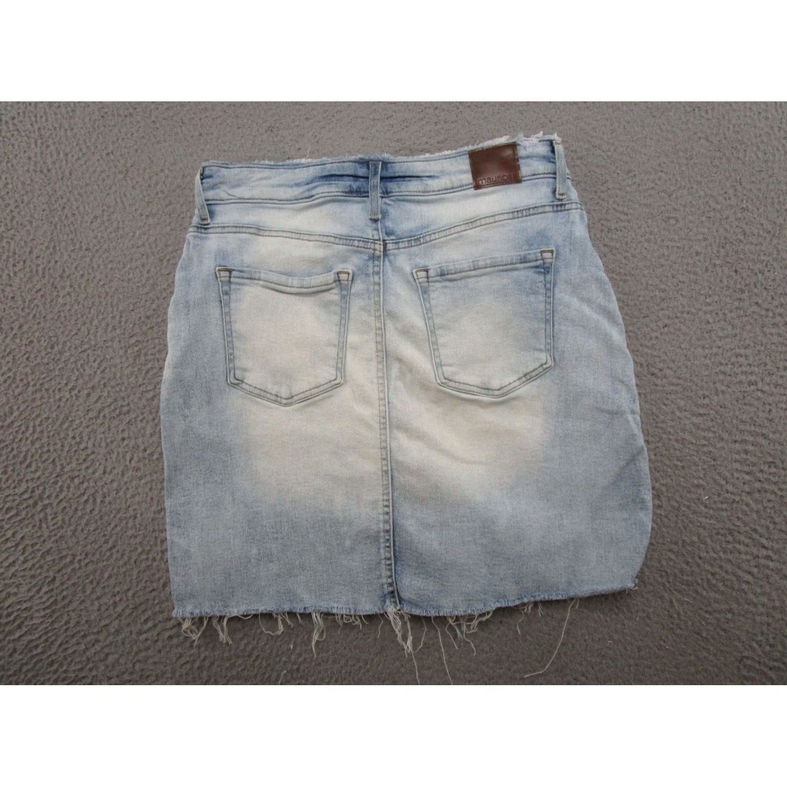 Vintage Maurices Denim Skirt Size 8 Blue Mini Straight Pocket Cotton Spandex Jeans Style Size 30" / US 8 / IT 44 - 7 Thumbnail