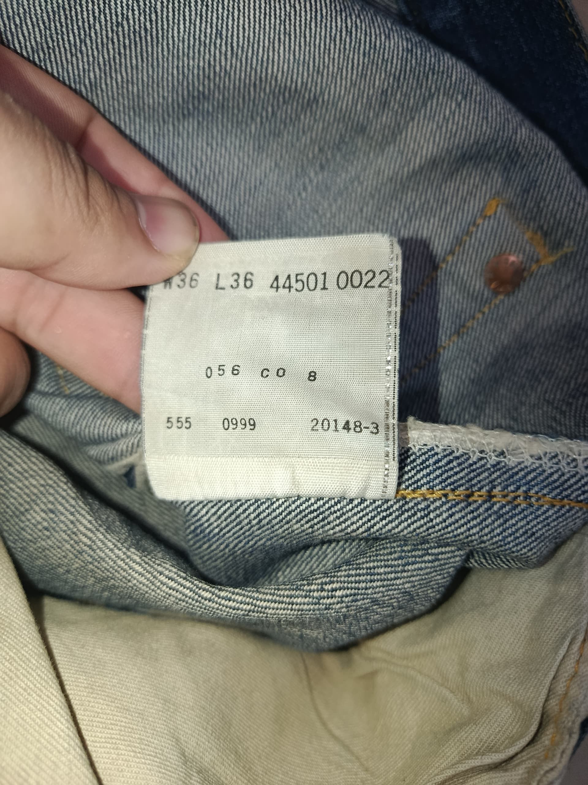 Levi's DISTRESSED LEVIS S501XX #555 BIG E SELVEDGE DENIM Size US 36 / EU 52 - 11 Thumbnail