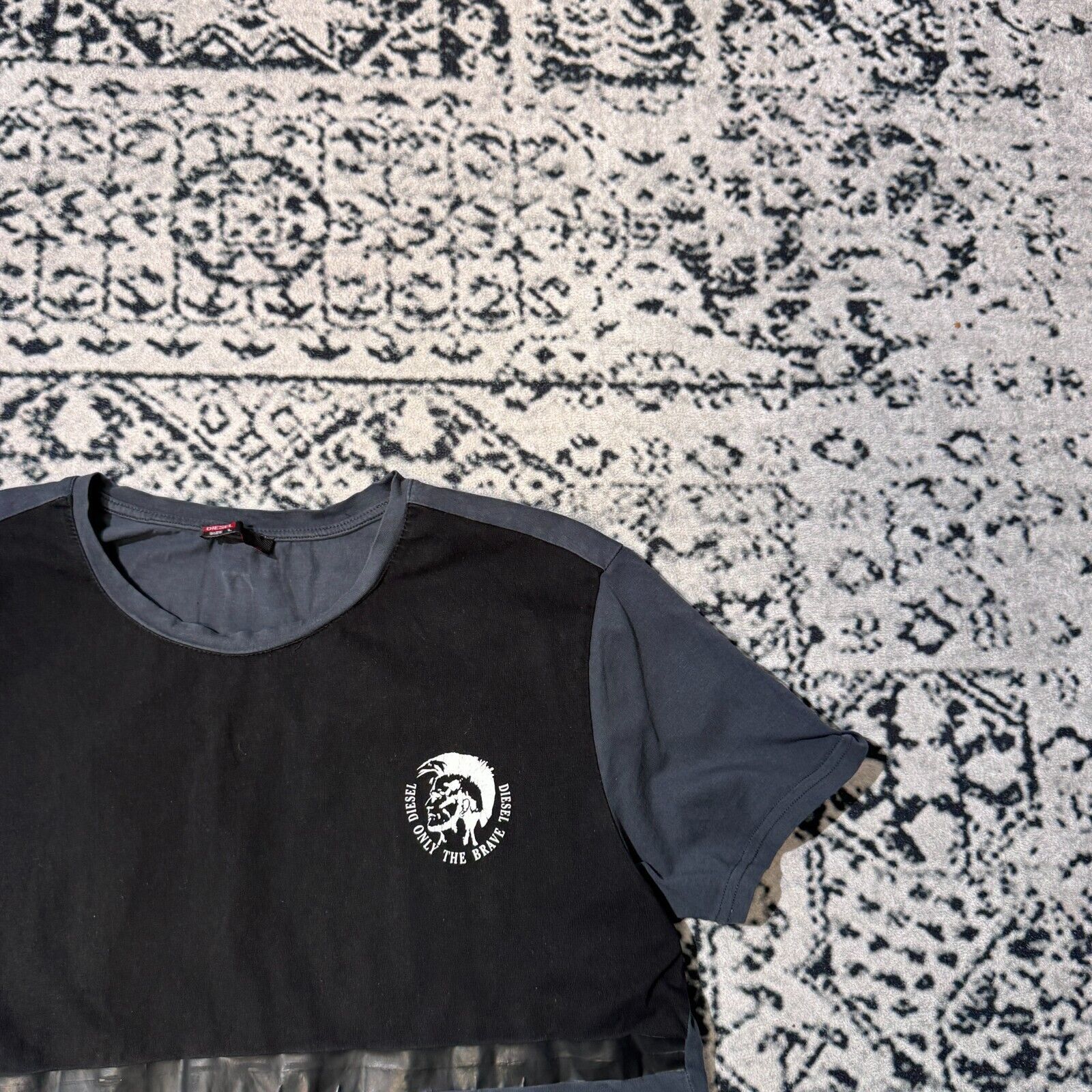 Diesel × Vintage Vintage Diesel Unisex Navy Gray Black Cotton T-Shirt Size L Size US L / EU 52-54 / 3 - 4 Thumbnail