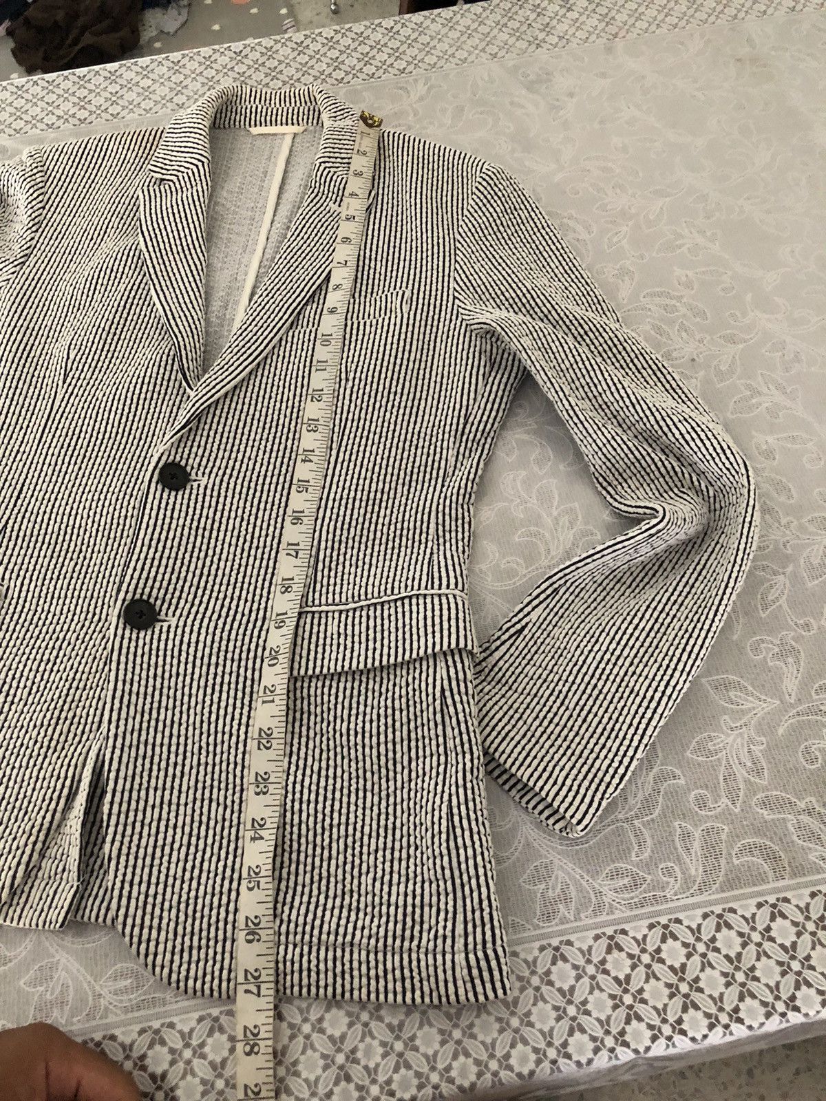 Issey Miyake Tete Homme by Issey Miyake Pleated Strip Blazer Size M / US 6-8 / IT 42-44 - 24 Thumbnail