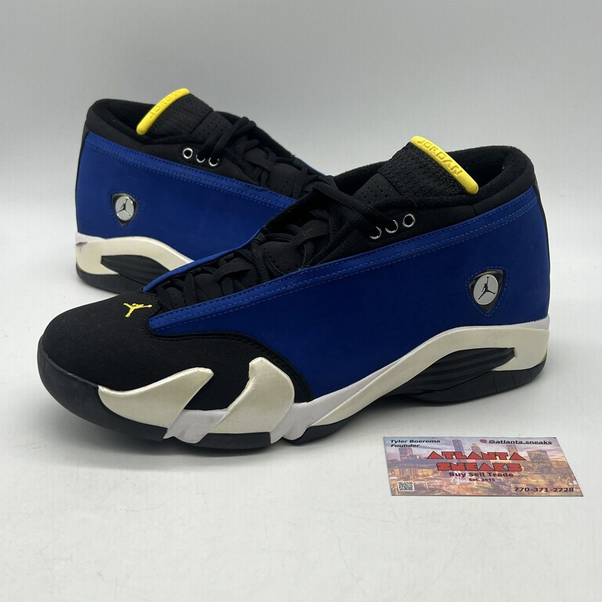 image of Air Jordan 14 Low Laney Shoes in Blue, Men's (Size 10)