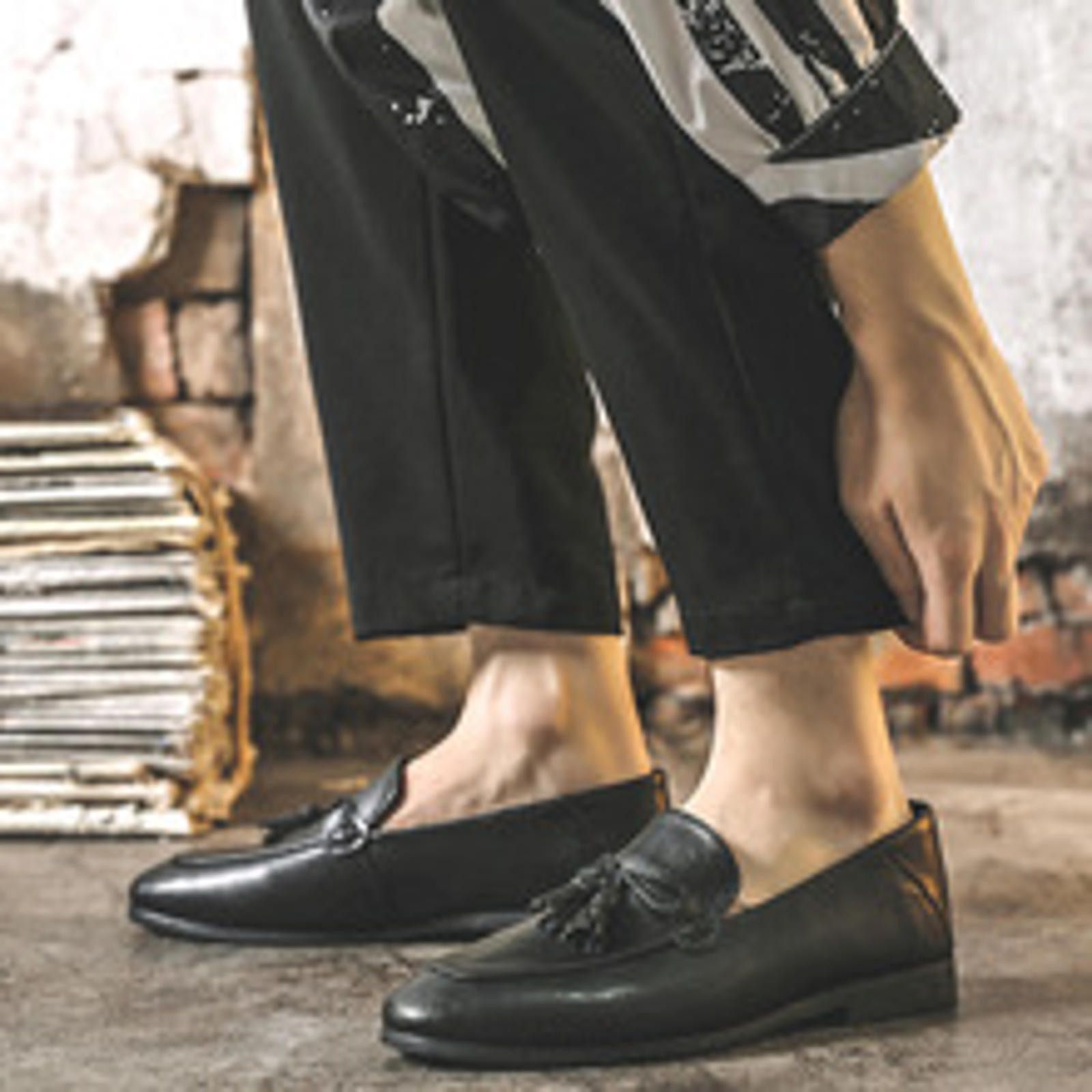 Other Stylish Black Tassel Loafers - Elegant Comfort Size US 12 / EU 45 - 1 Thumbnail