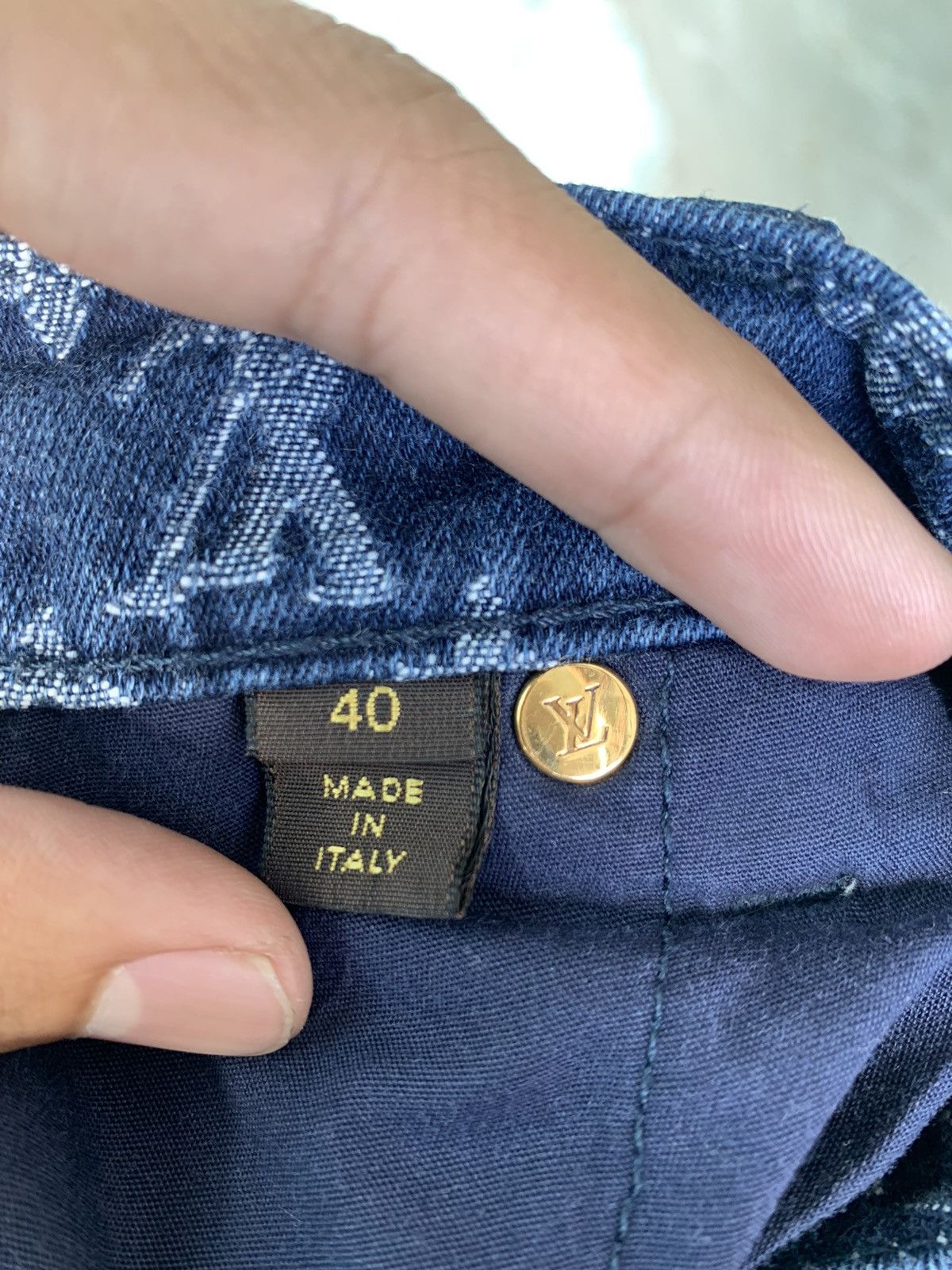 Louis Vuitton Monogram Waist Denim Pants Size 32" / US 10 / IT 46 - 9 Thumbnail