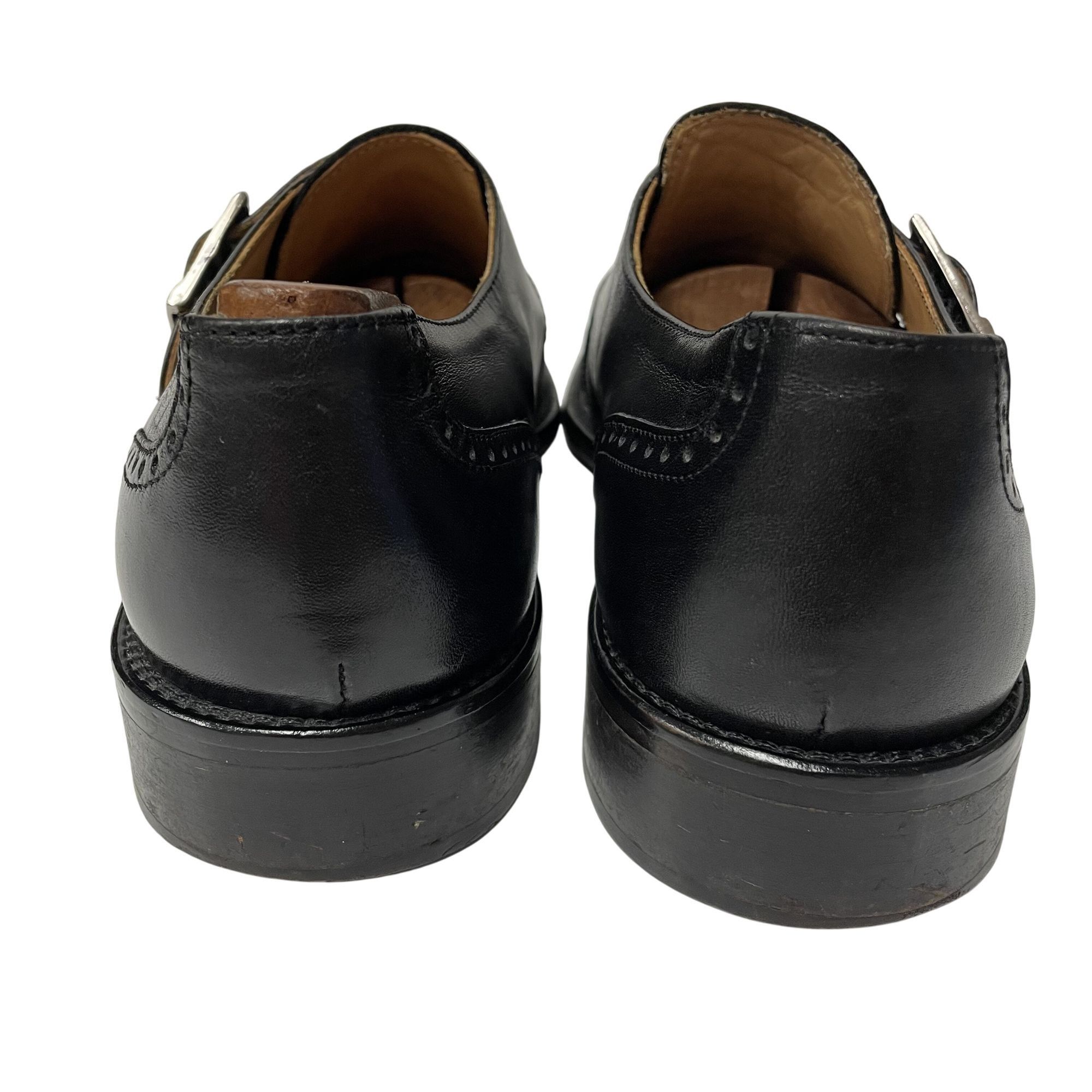 Other Vtg Mario Calugi ITALY Black Leather MONK STRAP DRESS Shoes Size US 8.5 / EU 41-42 - 5 Thumbnail