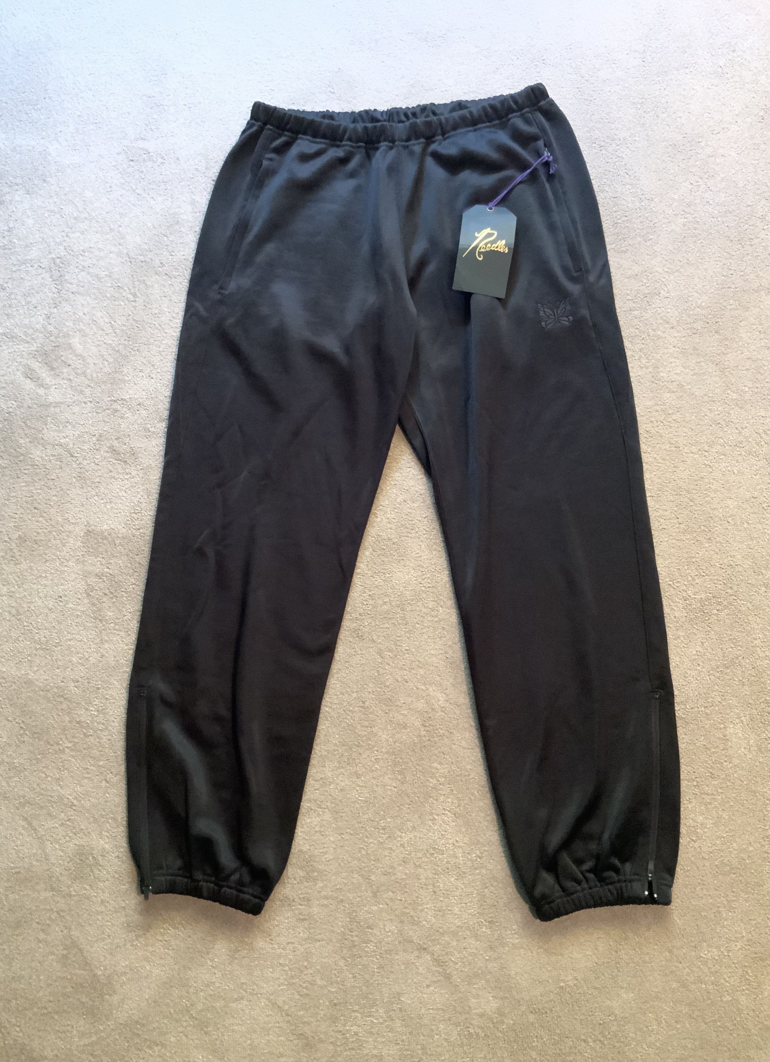 Needles Medium Needles black zip lounge pants joggers trousers Size US 31 - 1 Thumbnail