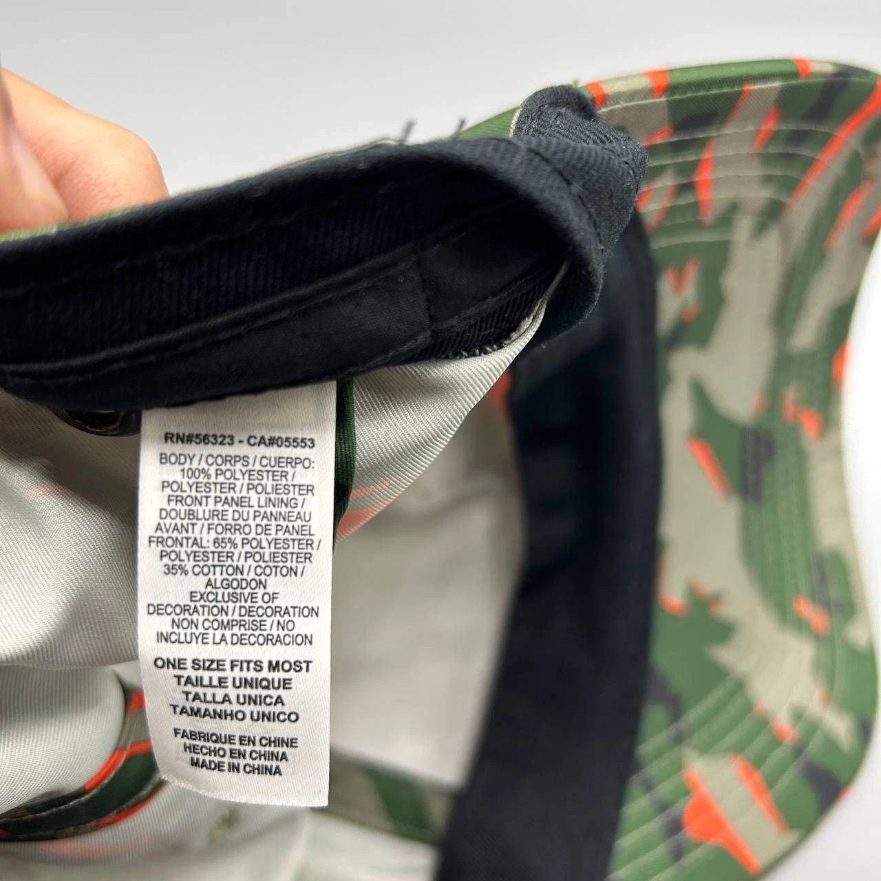 Nike Nike Heritage 86 Hat Men Green Orange Camouflage Strap Back Size ONE SIZE - 4 Thumbnail