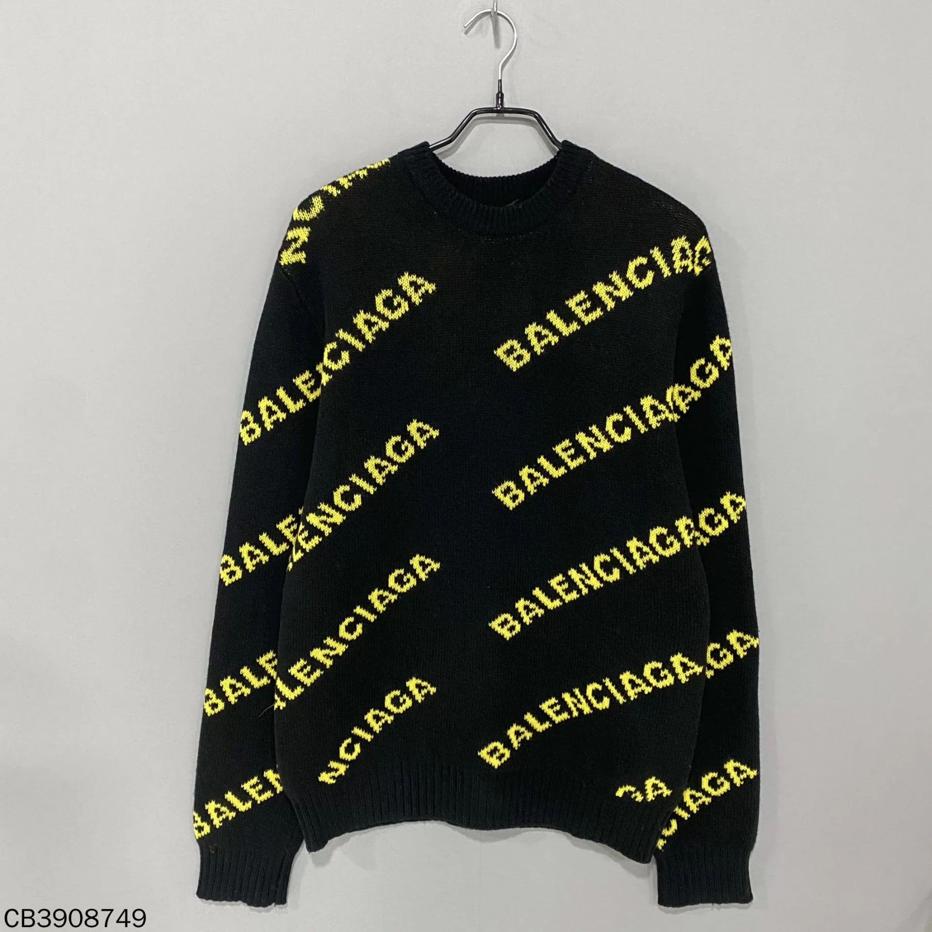 Balenciaga Balenciaga Black Yellow Doodle Logo Sweater S 95 New Size US S / EU 44-46 / 1 - 1 Thumbnail