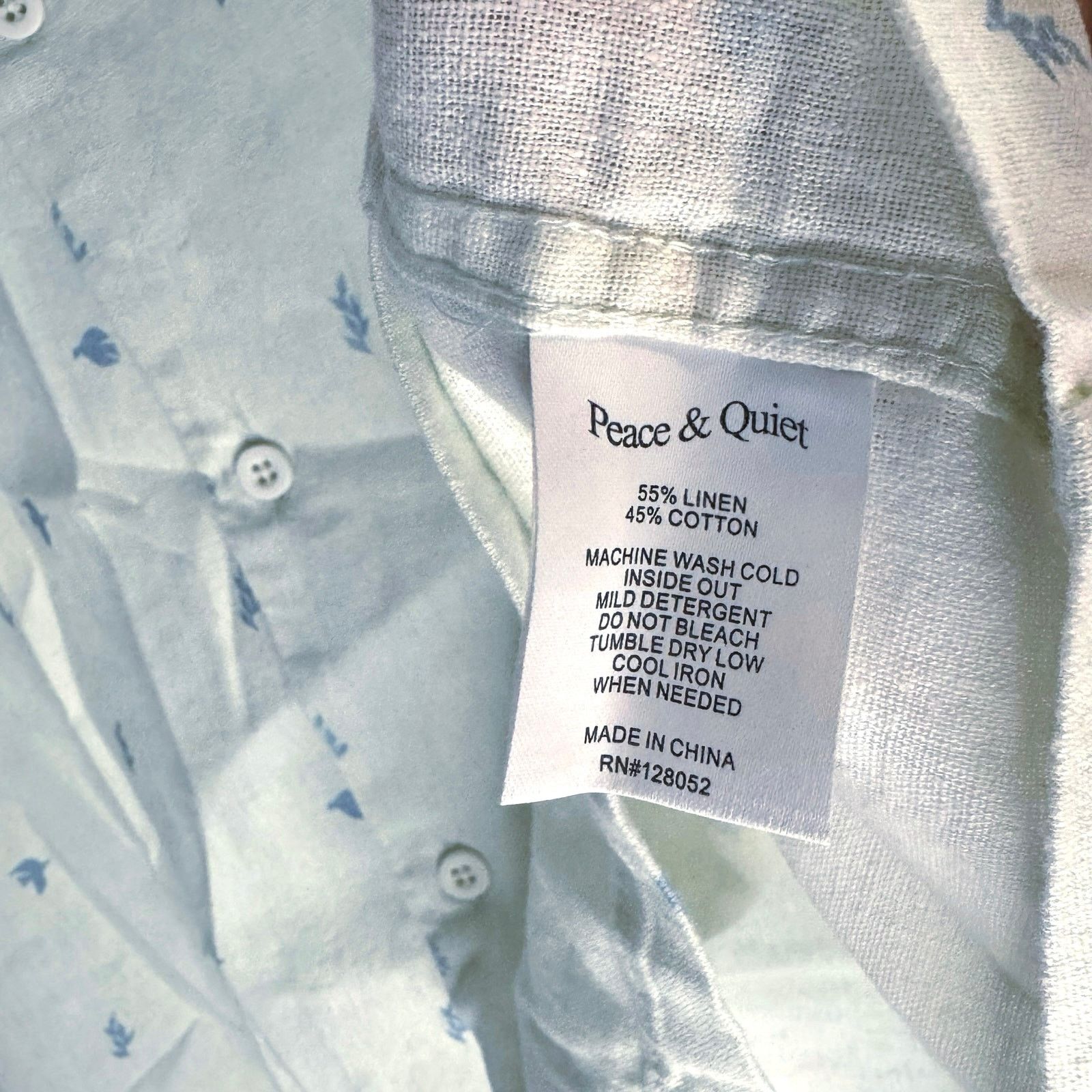 Museum of Peace & Quiet •NWT• Museum of Peace & Quiet Doves Linen Button Up • Medium Size US M / EU 48-50 / 2 - 6 Thumbnail
