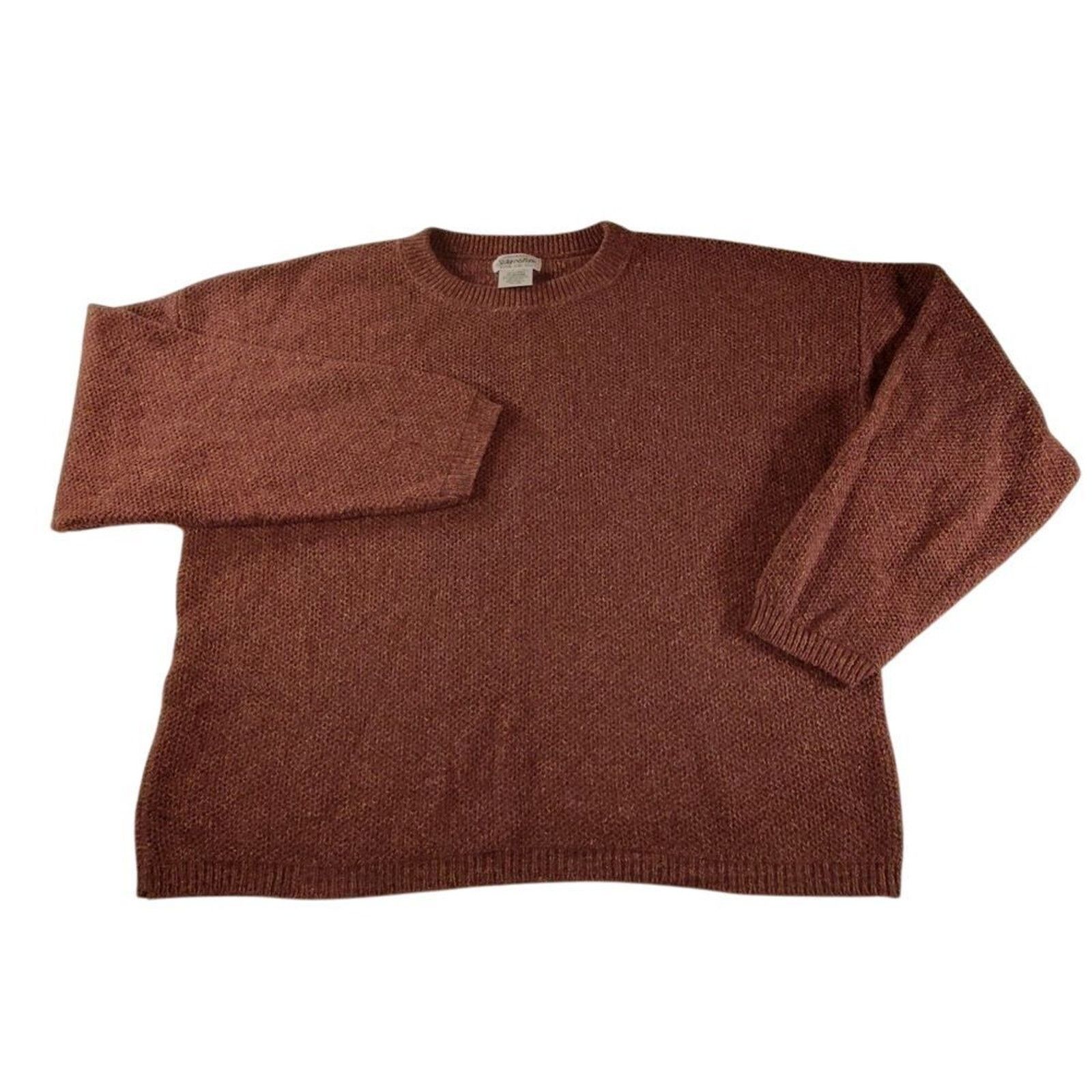& Other Stories Vintage 90s St Johns Bay Sweater XXL Brown Grandpa Made USA Size US XXL / EU 58 / 5 - 1 Thumbnail