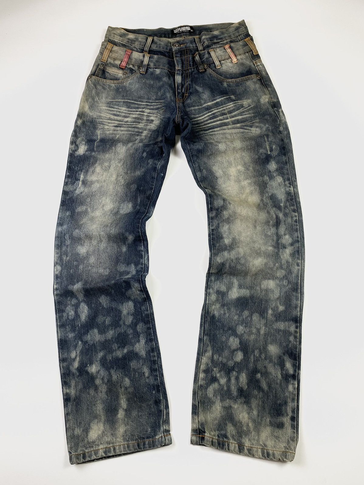 Hysteric Glamour Double waist jeans pant explosion by nylaus bleachwash 30x32 Size US 30 / EU 46 - 6 Thumbnail