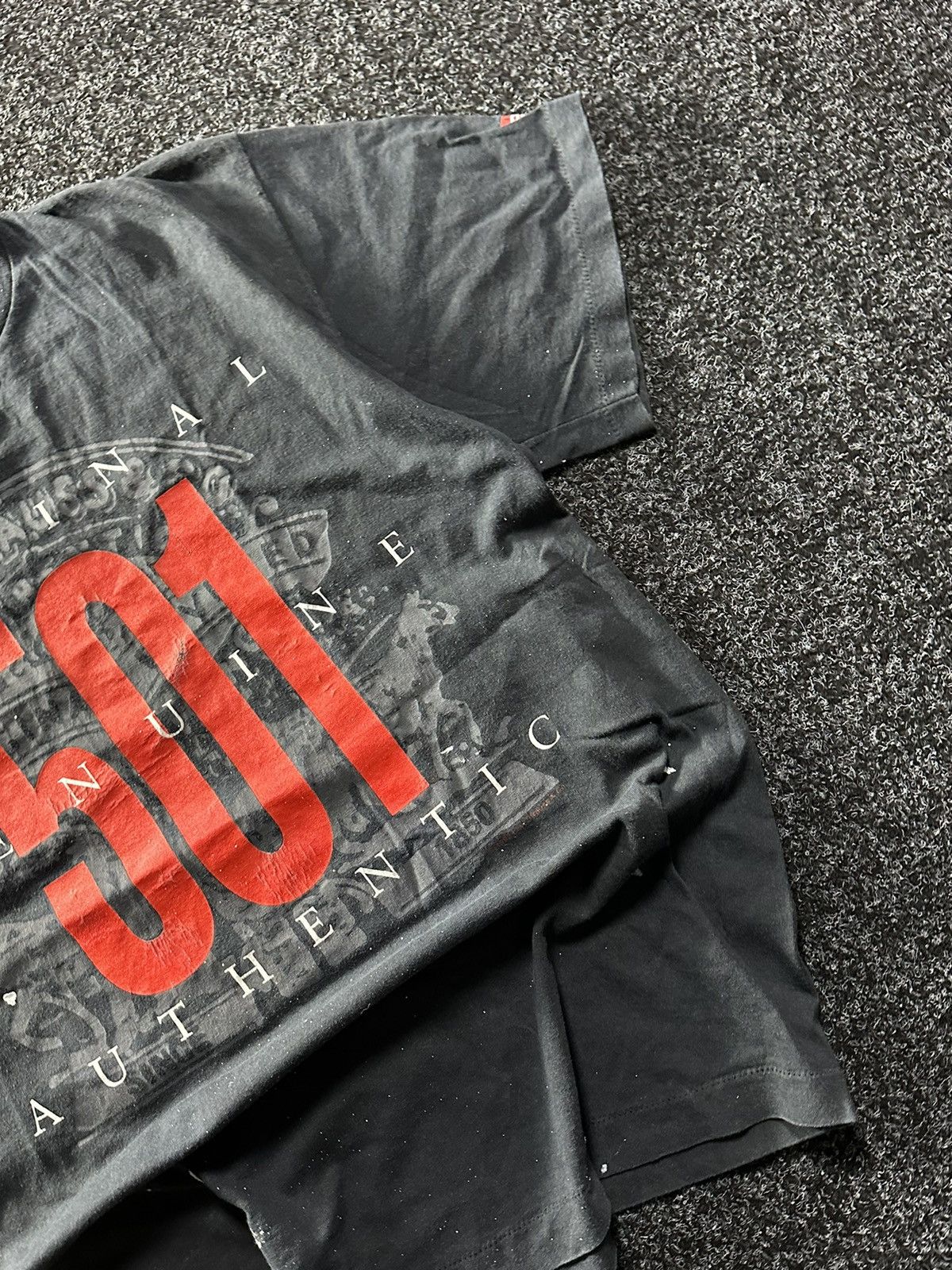Levi's × Vintage 🚨VINTAGE LEVI’S 501 archive TEE BIG LOGO 90s painting distr Size US XL / EU 56 / 4 - 3 Thumbnail
