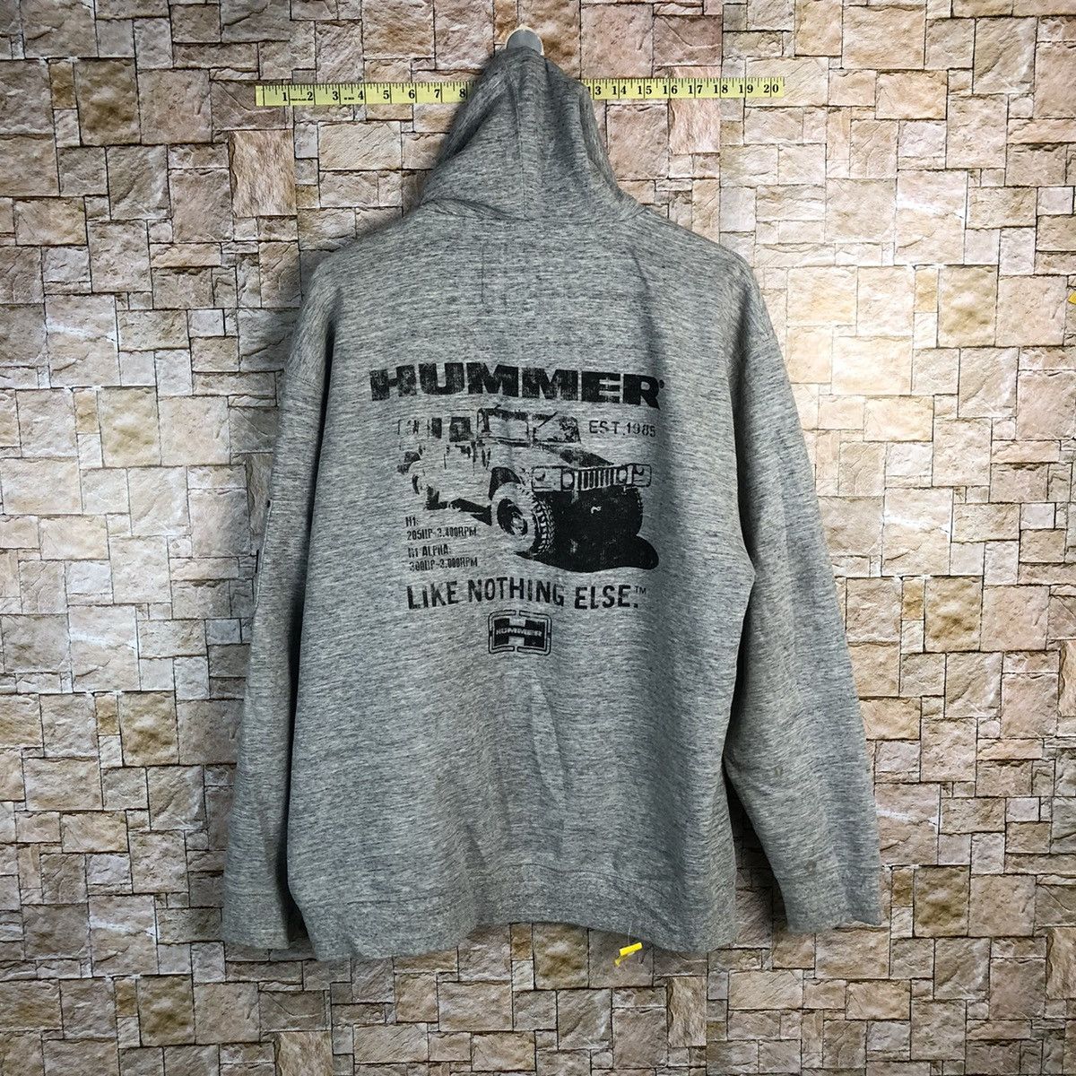 Japanese Brand Hummer vintage Grey Hoodie cardigan sweater #A228 Size US XL / EU 56 / 4 - 1 Thumbnail