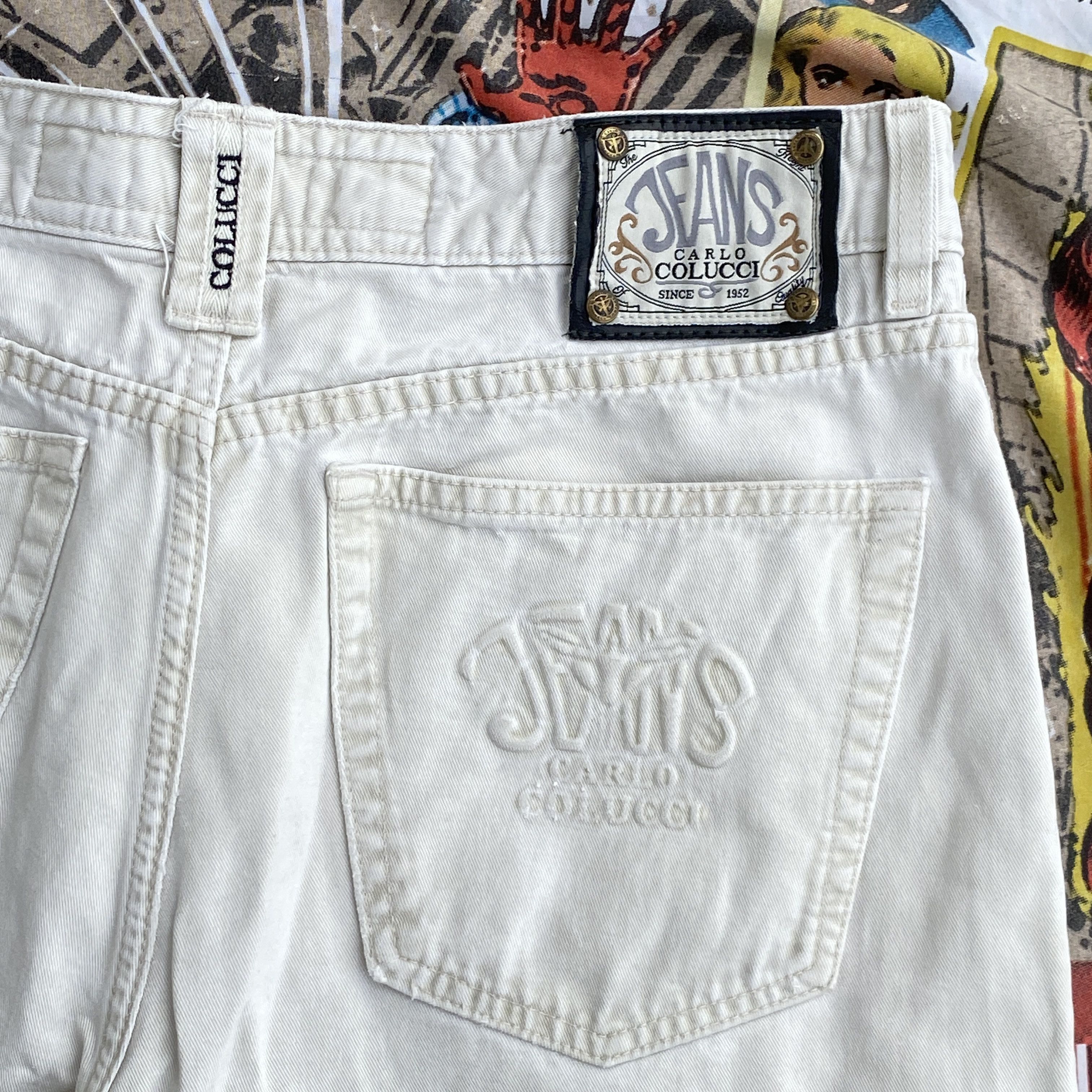 Carlo Colucci × Vintage Carlo Colucci vintage beige jeans - 36 x 34 Size US 36 / EU 52 - 4 Thumbnail