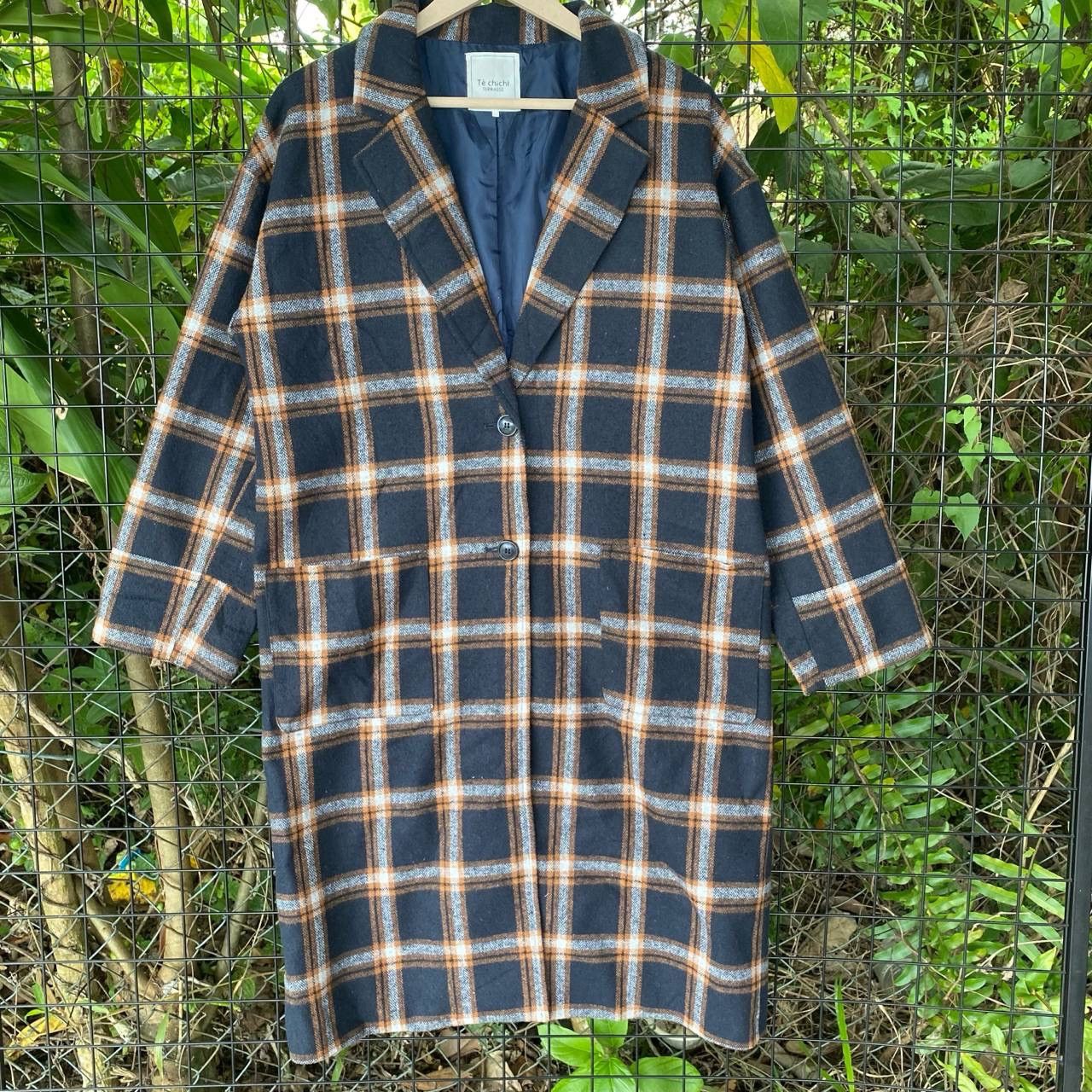 Japanese Brand Vtg Japan Checkered Board Long Coat Free Size Size US L / EU 52-54 / 3 - 2 Thumbnail