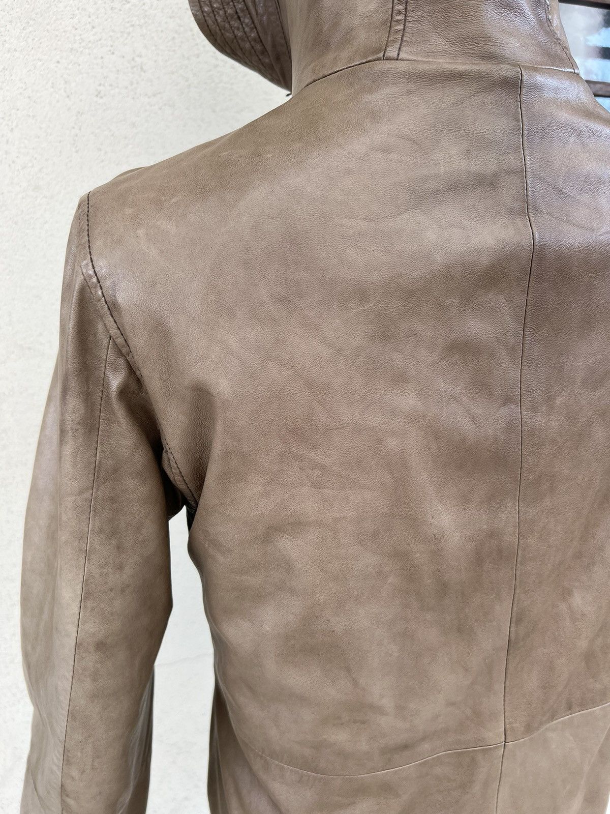 Leather 0000 Japan Patina Sheep Skin Leather Jacket Hoodie Size US M / EU 48-50 / 2 - 18 Thumbnail