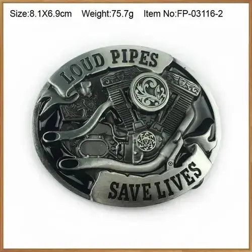 Jean ' LOUD PIPES ' motor engine belt buckle Size ONE SIZE - 4 Thumbnail