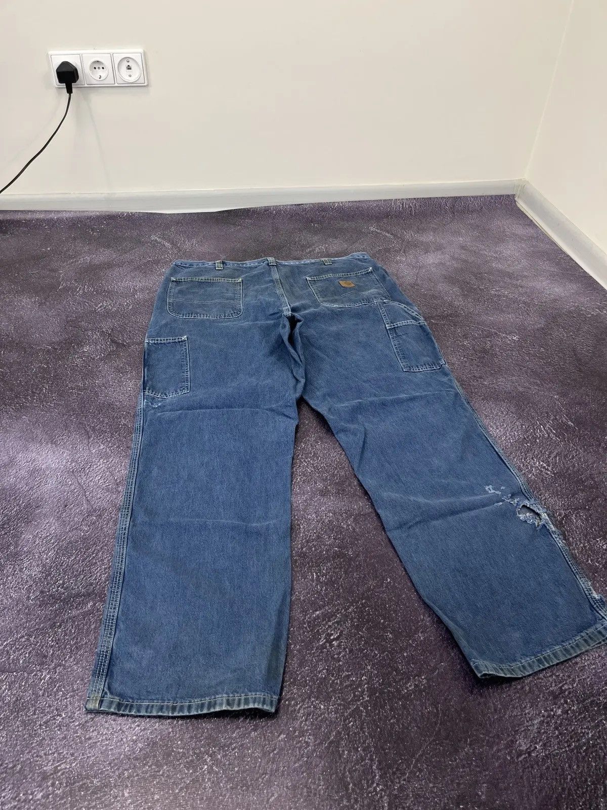 Carhartt × Vintage Vintage Carhartt Dungaree Fit Denim Blue Hype Baggy Jeans Size US 38 / EU 54 - 3 Thumbnail