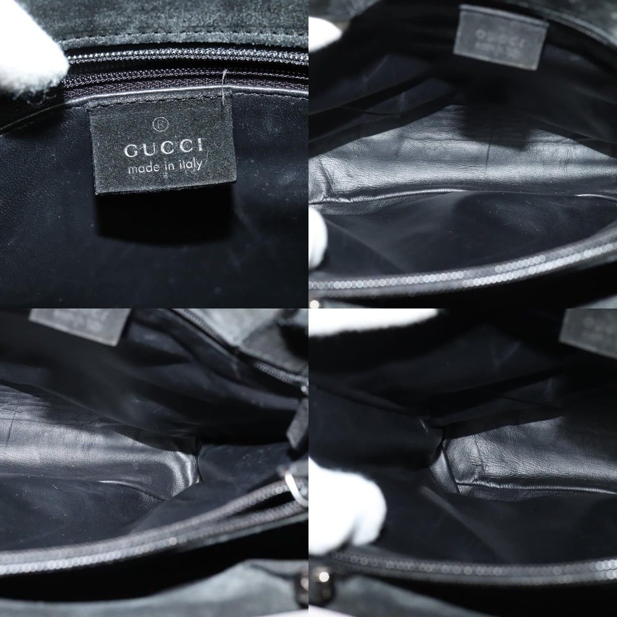 Gucci GUCCI Hand Bag Suede Black Silver 002 002 Size ONE SIZE - 11 Thumbnail