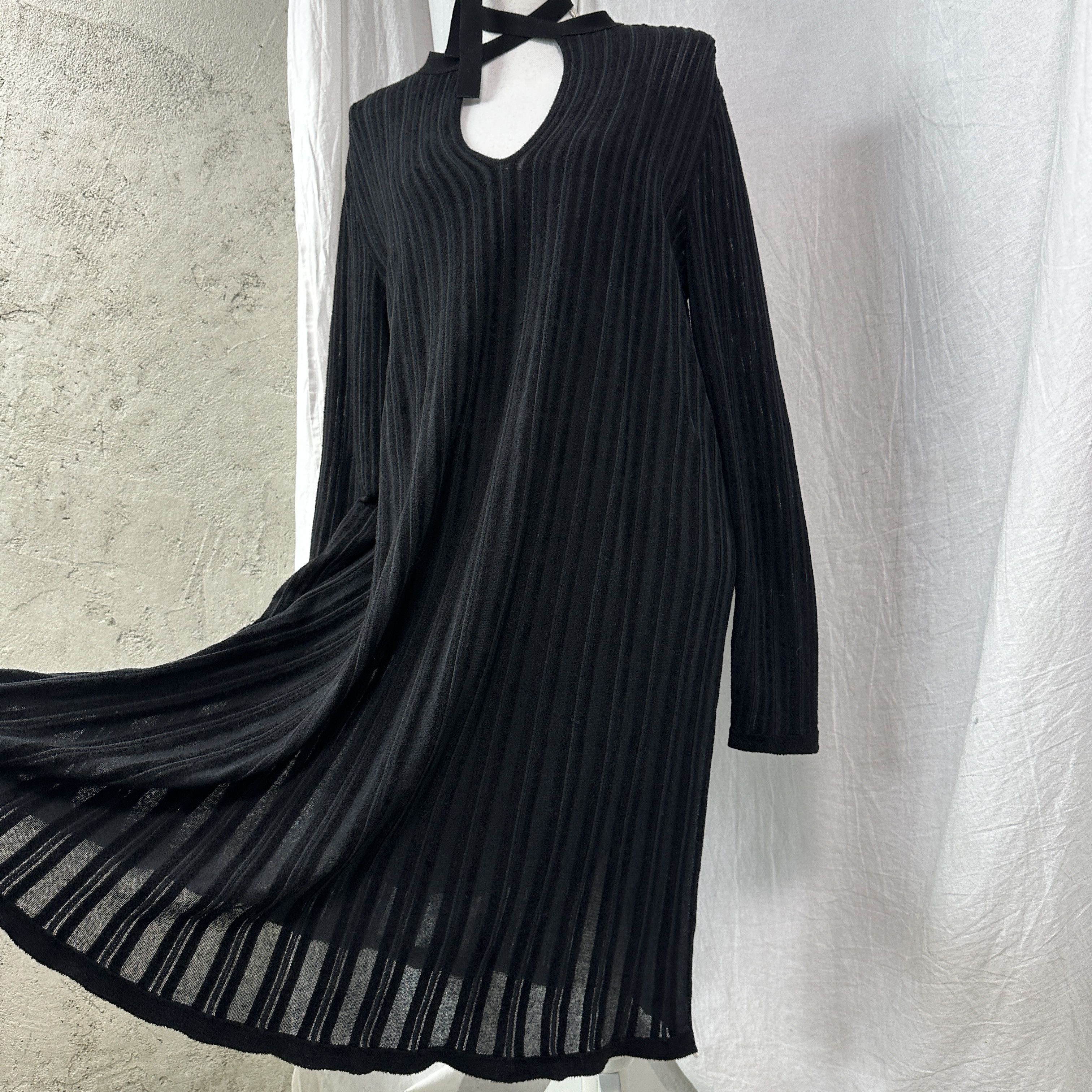 Missoni Vintage Avant Garde Striped Maxi Layered Missoni Dress Y2K Size L / US 10 / IT 46 - 4 Thumbnail