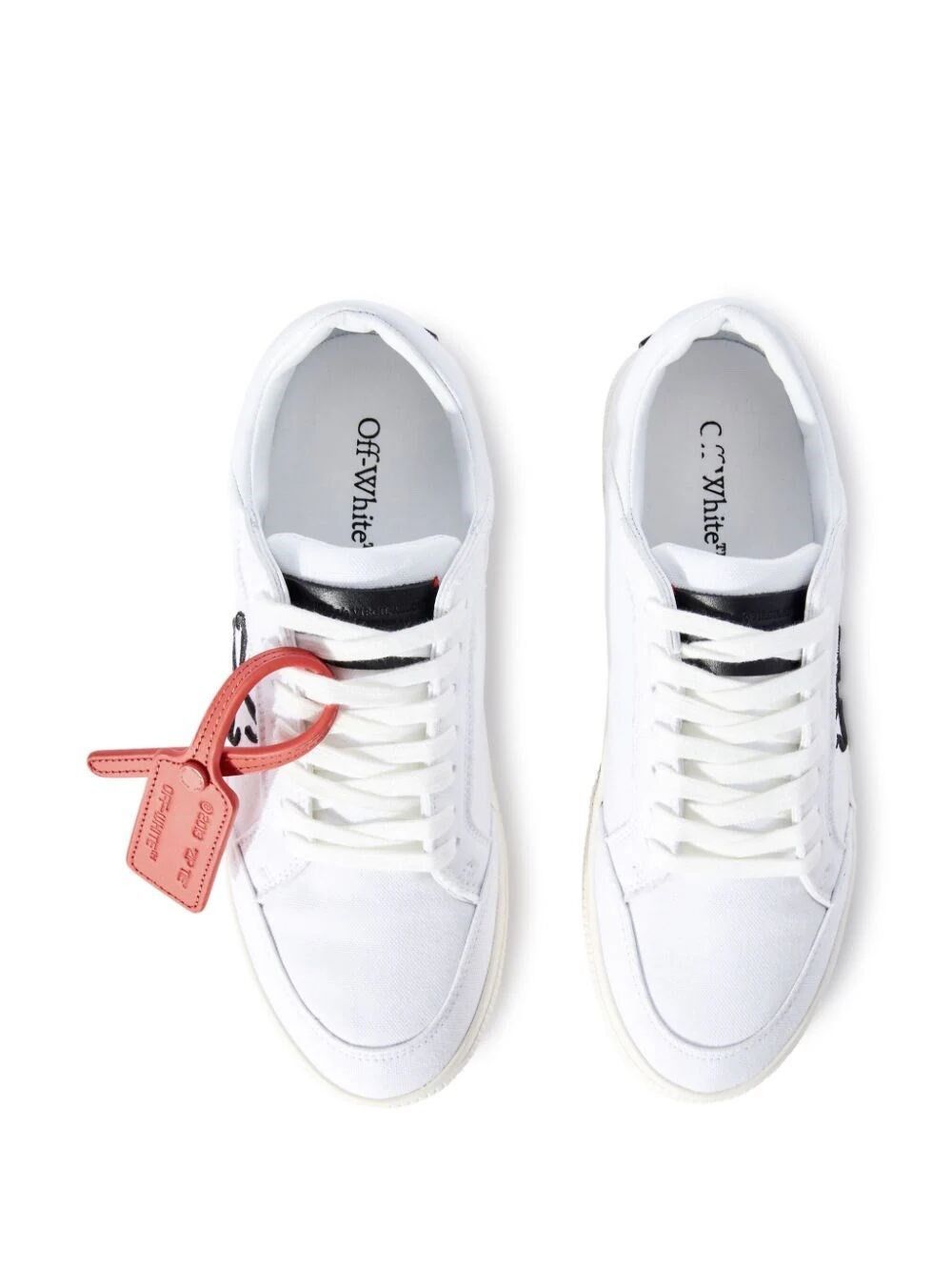 Off-White o1s22i1n0824 Canvas Vulcanized Low-Top Sneakers in White Size US 10 / IT 40 - 4 Thumbnail
