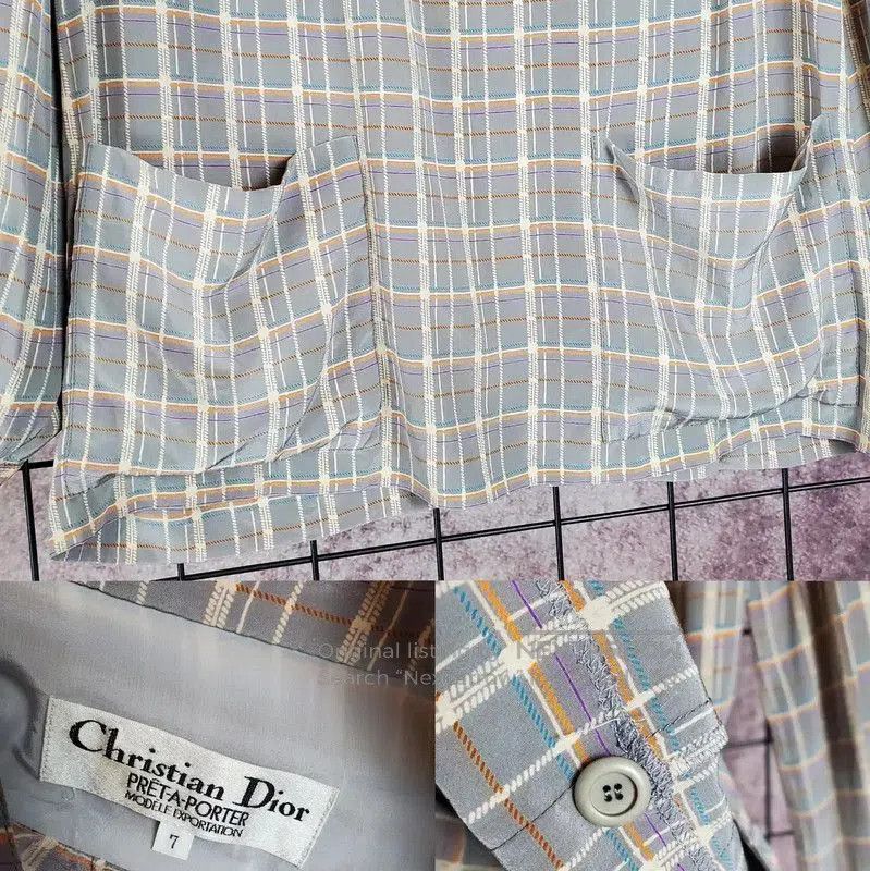 Dior Dior Silk Check Long Sleeve Shirt . Size M / US 6-8 / IT 42-44 - 6 Thumbnail