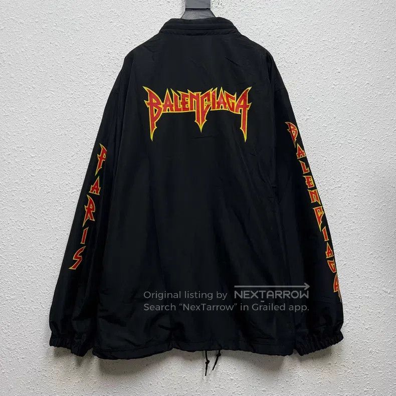 Balenciaga Balenciaga Lightning Letter Hooded Windbreaker Jacket Size US S / EU 44-46 / 1 - 1 Thumbnail
