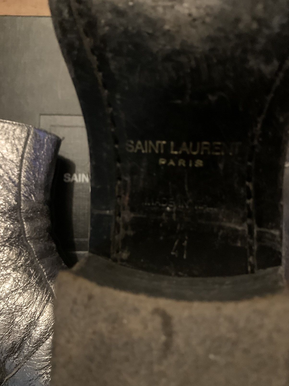 Saint Laurent Paris Saint Laurent Paris wyatt silver boots Size US 9 / EU 42 - 3 Thumbnail