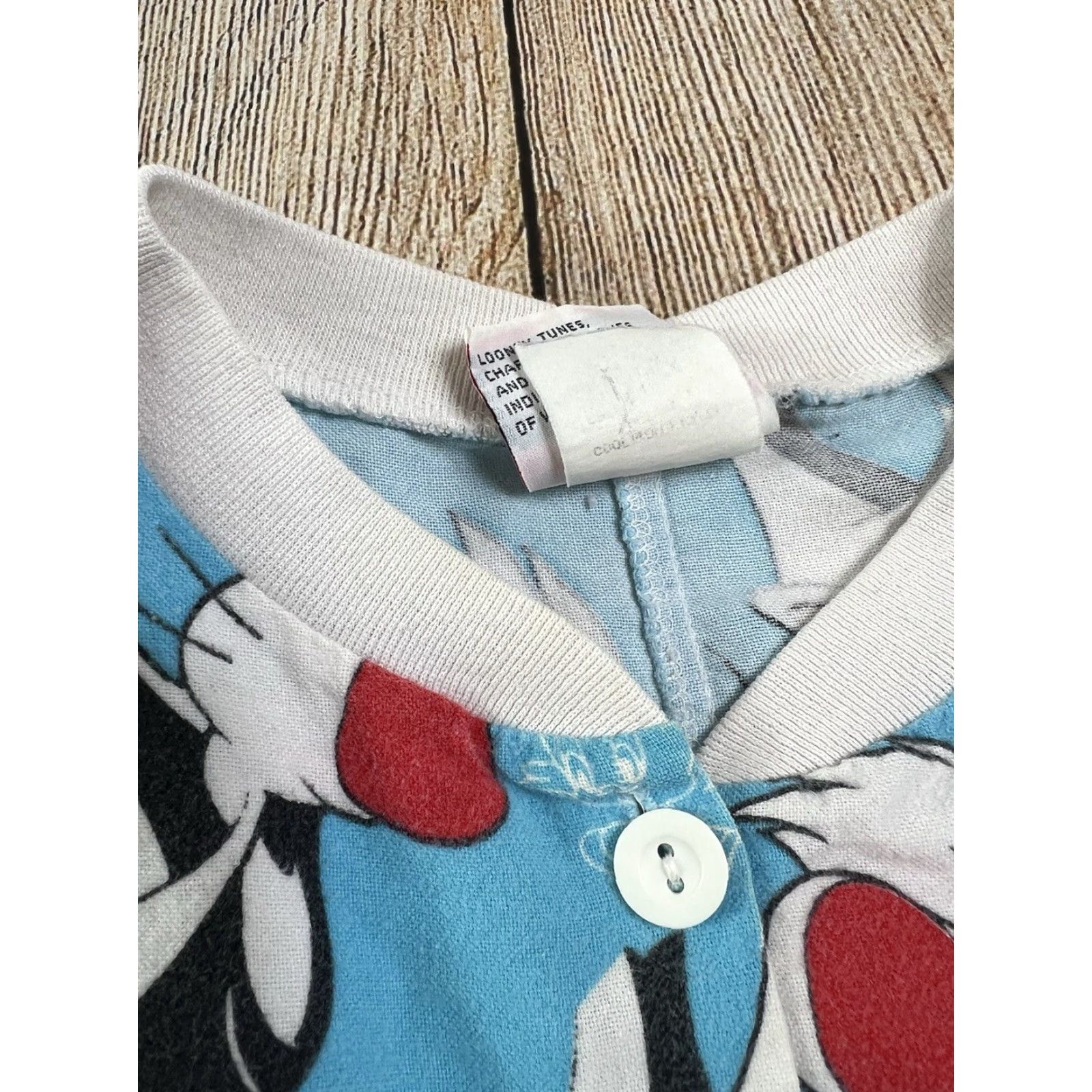 Vintage VINTAGE 90s Looney Tunes Sylvester Sleepwear Night Gown Blue Womens L Costume Shirt? Size ONE SIZE - 6 Thumbnail
