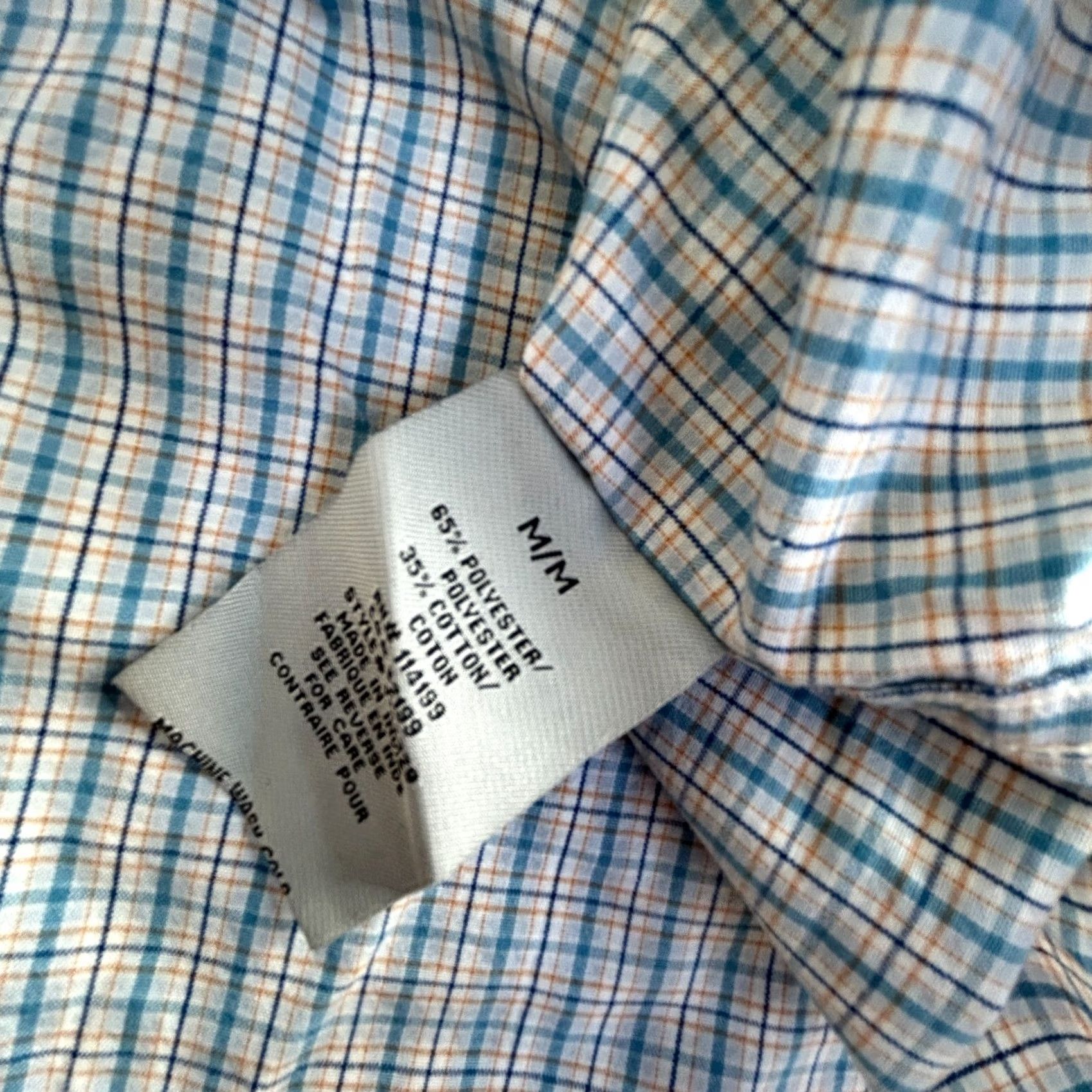 Quiksilver Quiksilver Mens Shirt Button Up Short Sleeve Plaid Blue White Pocket Medium Casual Travel Size US M / EU 48-50 / 2 - 4 Thumbnail