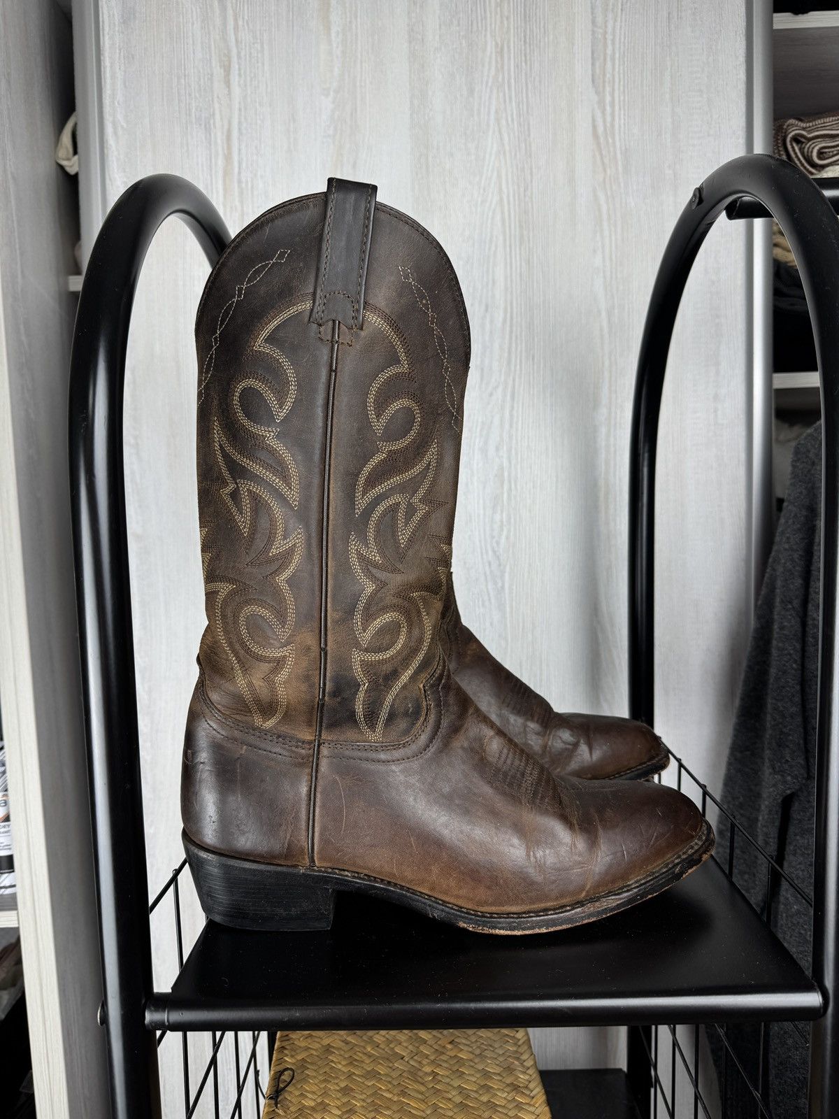 Dan Post Dan Post Vintage Men’s Brown Used Cowboy Western Boots 9EW Size US 9 / EU 42 - 1 Thumbnail