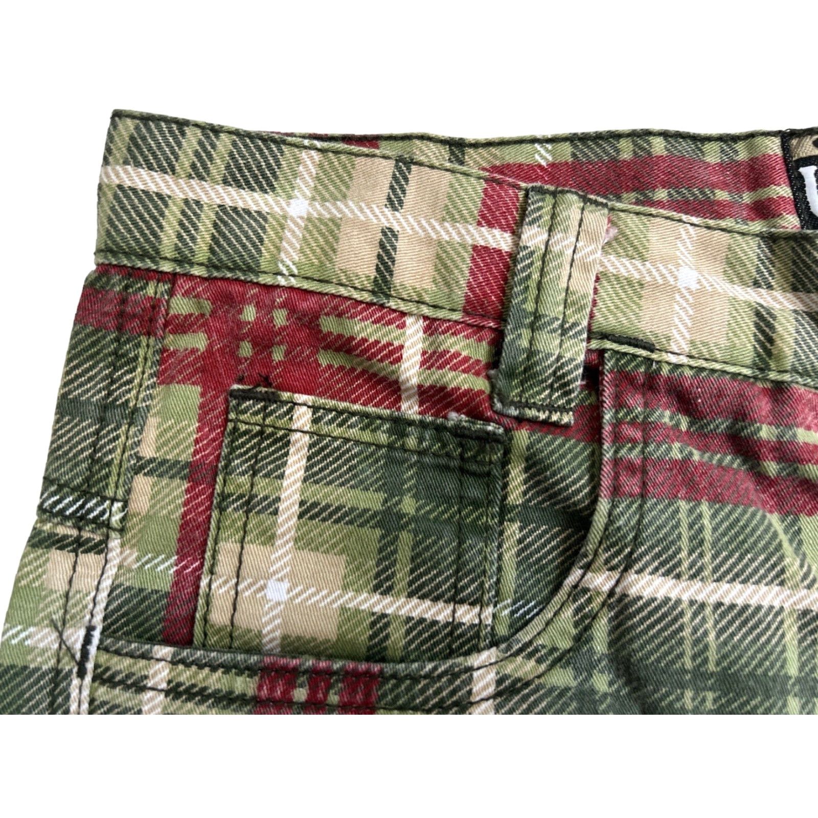 Wrangler VINTAGE Wrangler Plaid Denim Shorts Mens 29 Green 90s Deadstock NWT Cotton Denim Jeans Shorts Size US 29 - 7 Thumbnail
