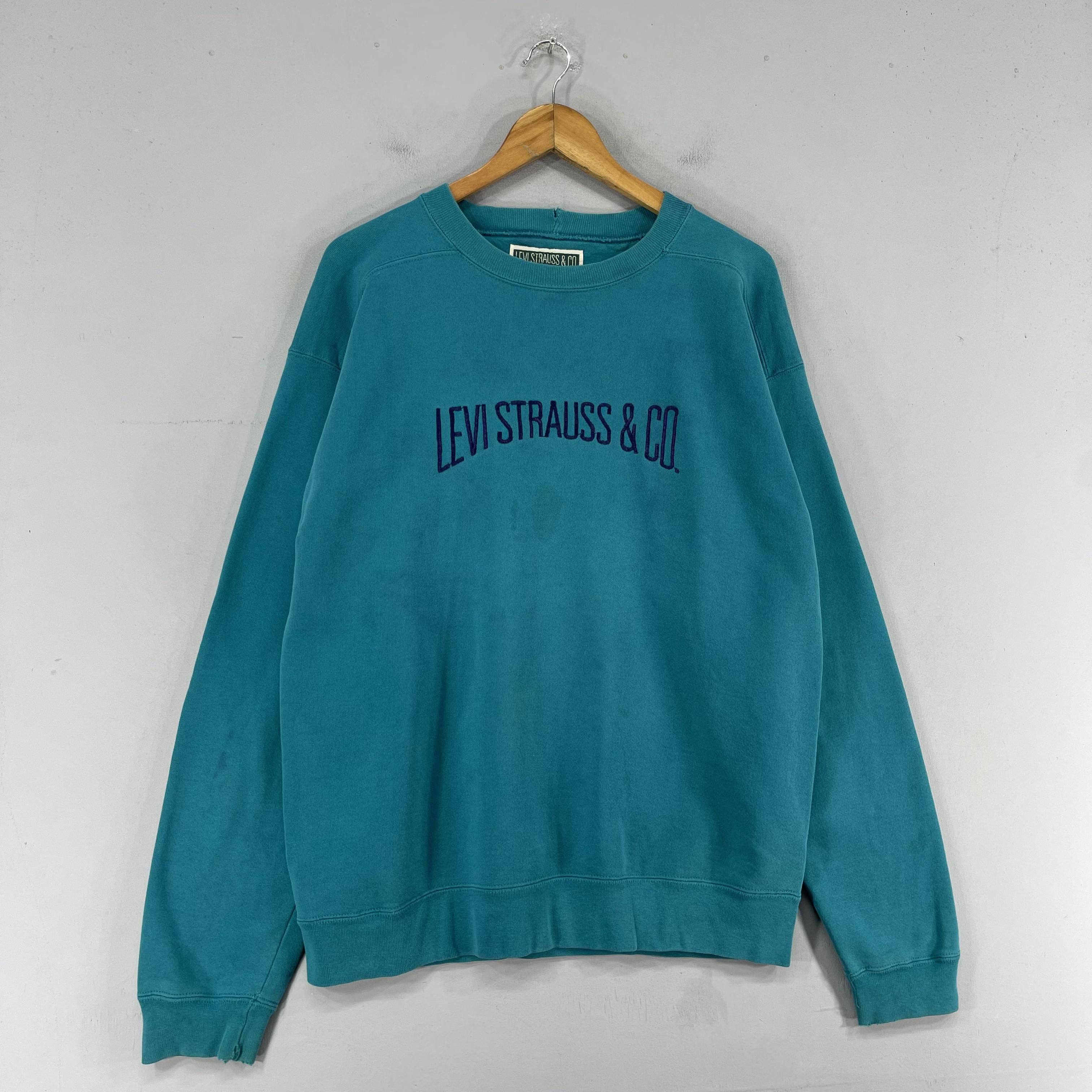 Levi's × Vintage Vintage LEVIS Spellout Embroidery Distressed Sweatshirt Size US M / EU 48-50 / 2 - 8 Thumbnail