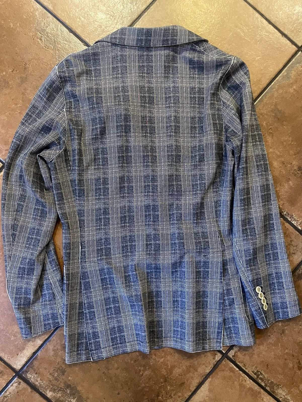 Eleventy Patch Pocket Plaid Stretch Sport Jacket Size 40R - 6 Thumbnail