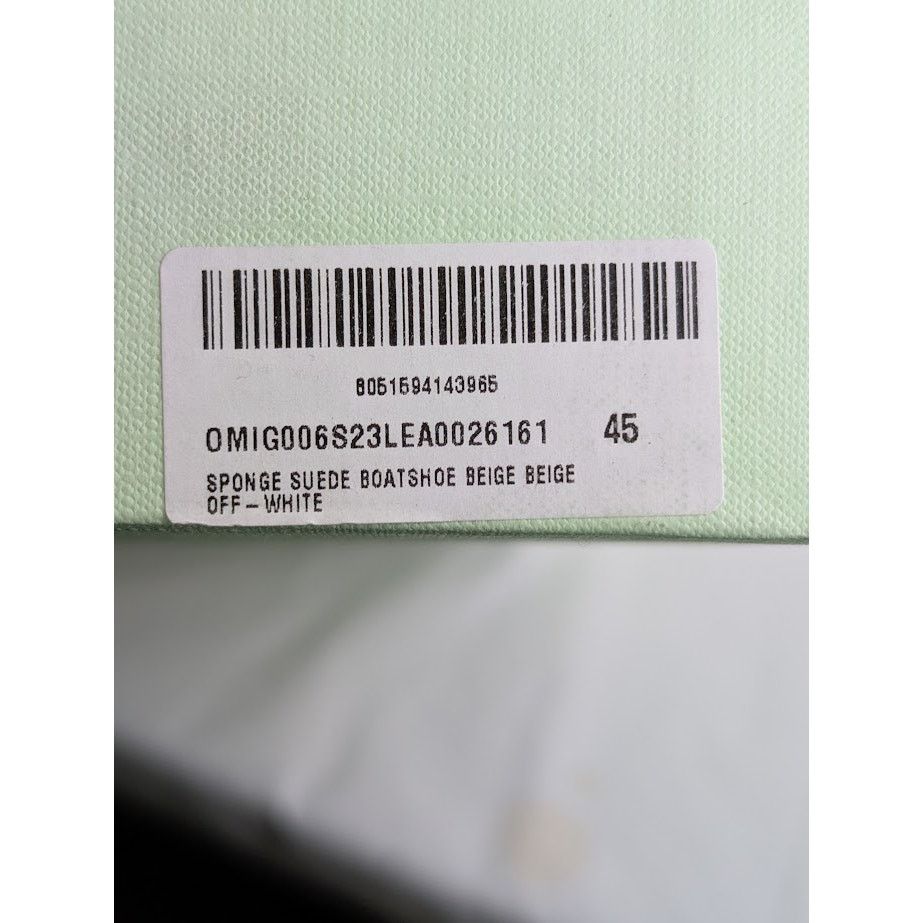 Off-White o1rshd1 Sponge Suede Boat Shoes in Beige Size US 12 / EU 45 - 14 Thumbnail