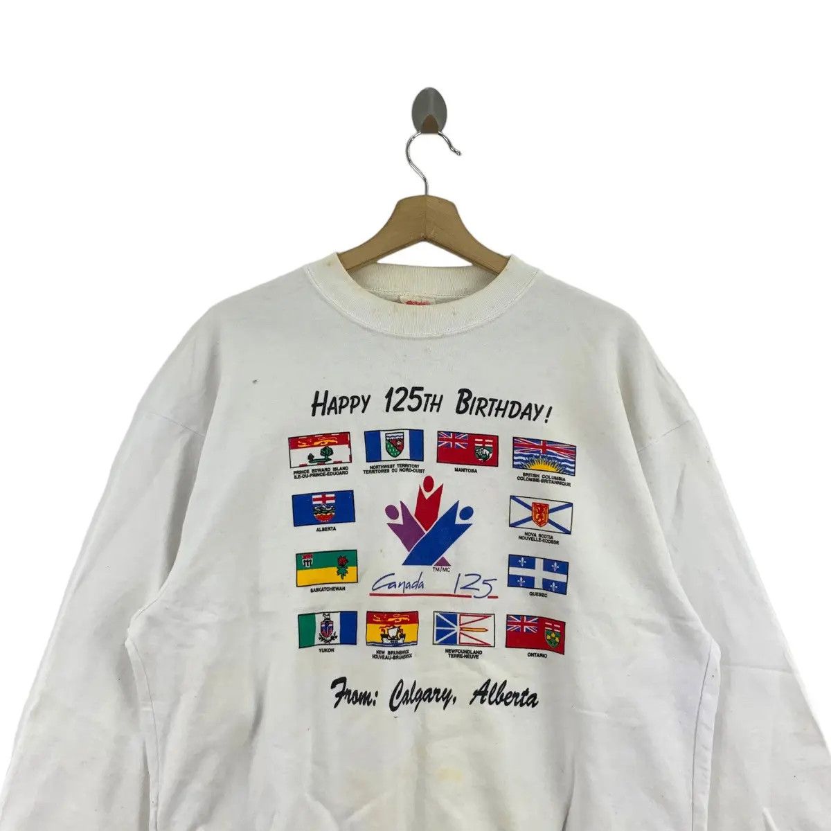Vintage Vintage 1992 CANADA 125th ANNIVERSARY Alberta Sweatshirt Size M / US 6-8 / IT 42-44 - 2 Thumbnail