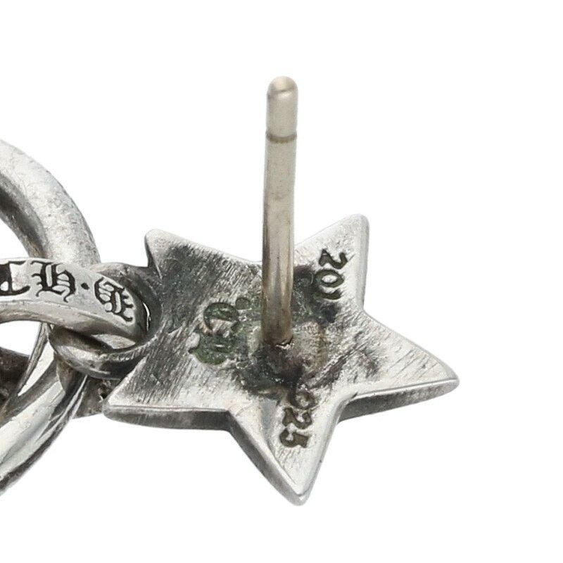 Chrome Hearts Chrome Hearts Silver Oval Star Drop Earring Size ONE SIZE - 5 Thumbnail