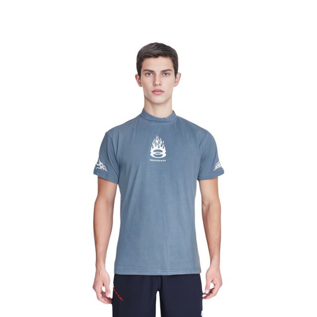 Balenciaga o1mt1gz0226 Burning Unity T-Shirt Oversized In Blue Size US L / EU 52-54 / 3 - 3 Thumbnail