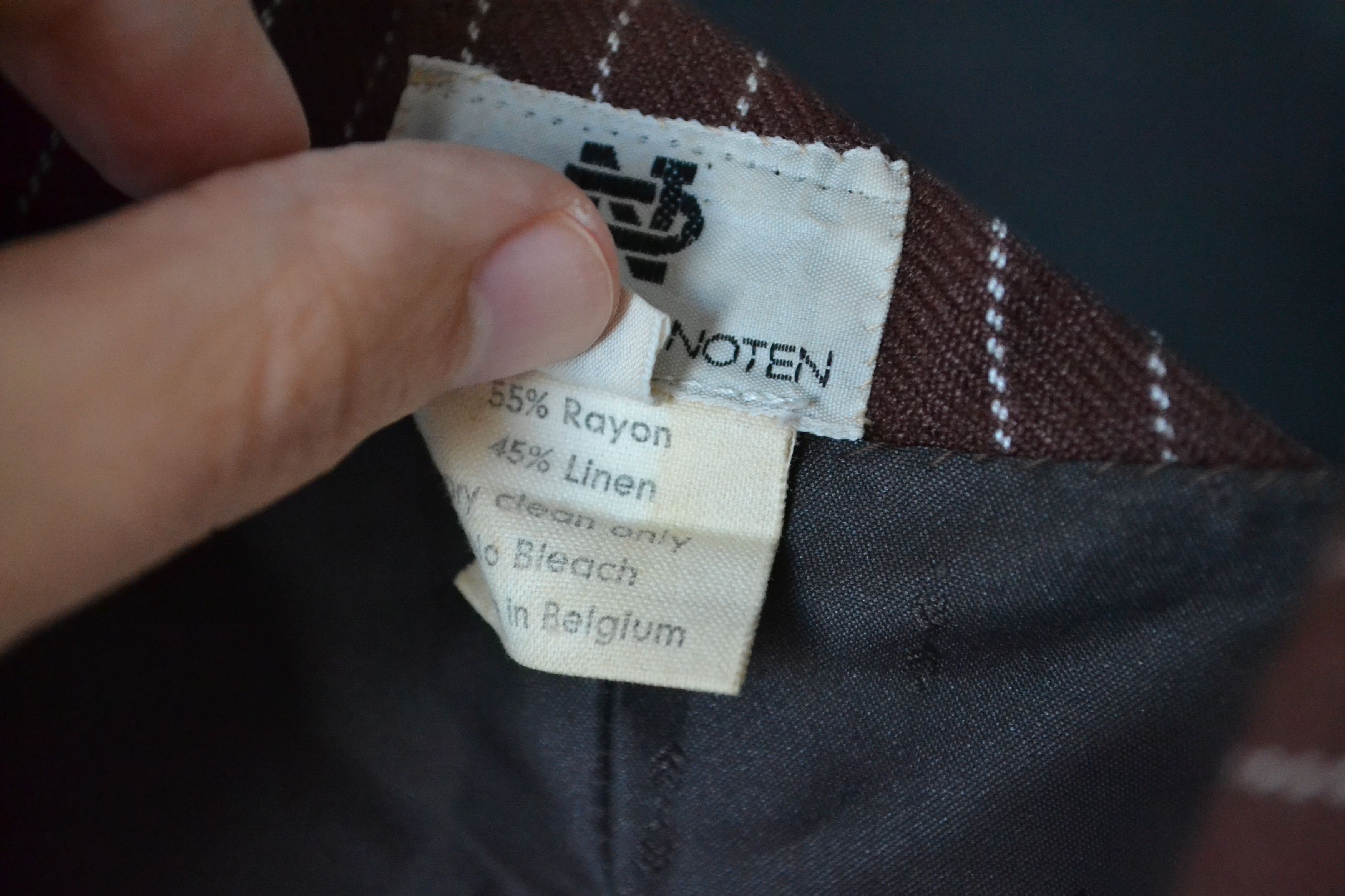 Dries Van Noten 🔴 DRIES VAN NOTEN Coat Heavy Jacket White Strip Brown Size S / US 4 / IT 40 - 7 Thumbnail