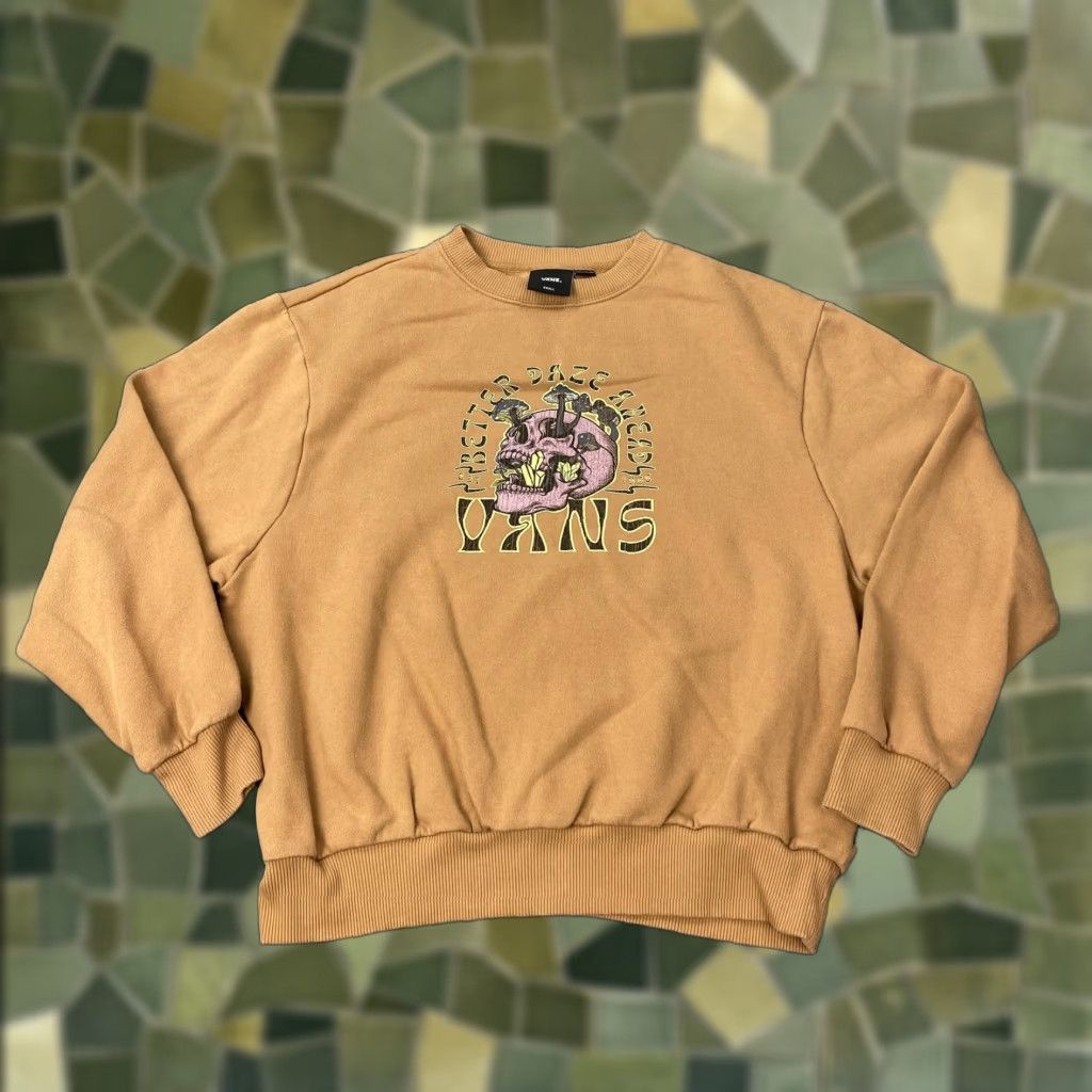 Vans Vans Sweatshirt Mens Small Brown Crewneck Graphic Better Daze Ahead Pullover Size US S / EU 44-46 / 1 - 1 Thumbnail