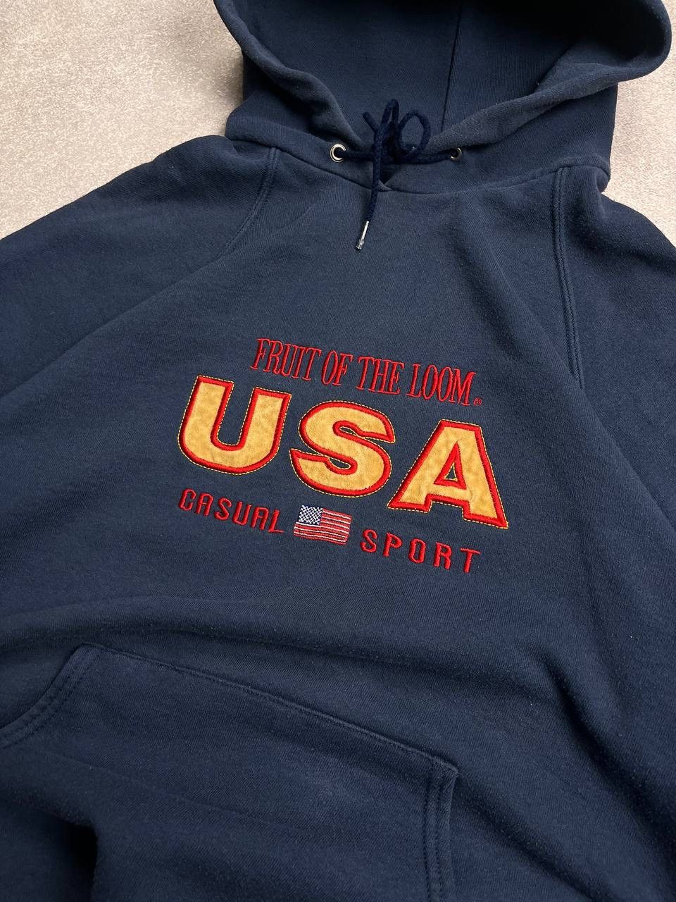 Other VINTAGE USA SPORT EMBROIDERY BOXY HOODIE Y2K L Size US L / EU 52-54 / 3 - 3 Thumbnail