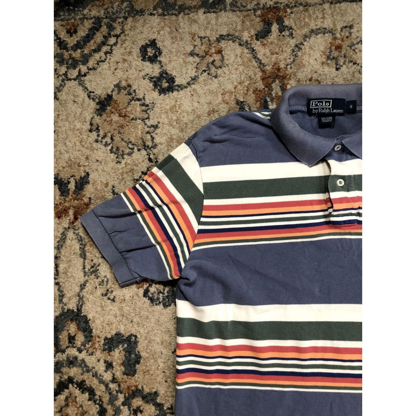 Polo Ralph Lauren Polo by Ralph Lauren Polo Shirt Mens Small Blue Multicolor Stripe Pony Logo Shirt Size US S / EU 44-46 / 1 - 3 Thumbnail