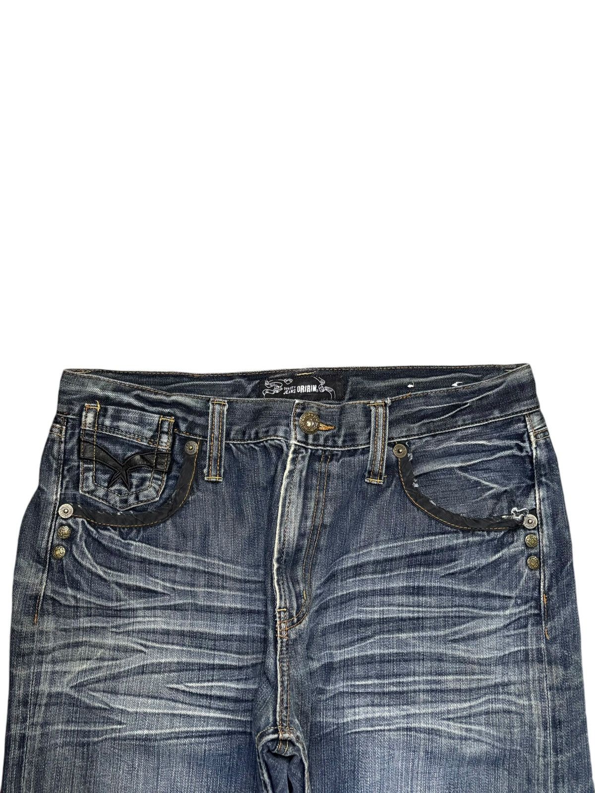 Japanese Brand Vintage Japanese Brand Honeycomb Punk Embroidered Jeans Size US 33 - 4 Thumbnail