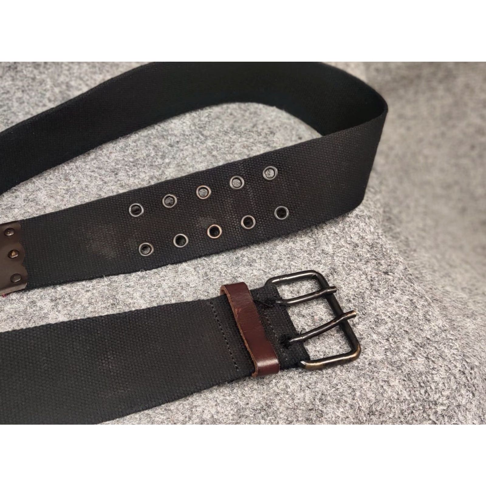 Diesel VINTAGE Diesel Chunky Belt Black Logo Y2k Style Men Belt Elegant 90s Designer Adjustable Buckle Leather Cotton One Size GIft Size ONE SIZE - 5 Thumbnail