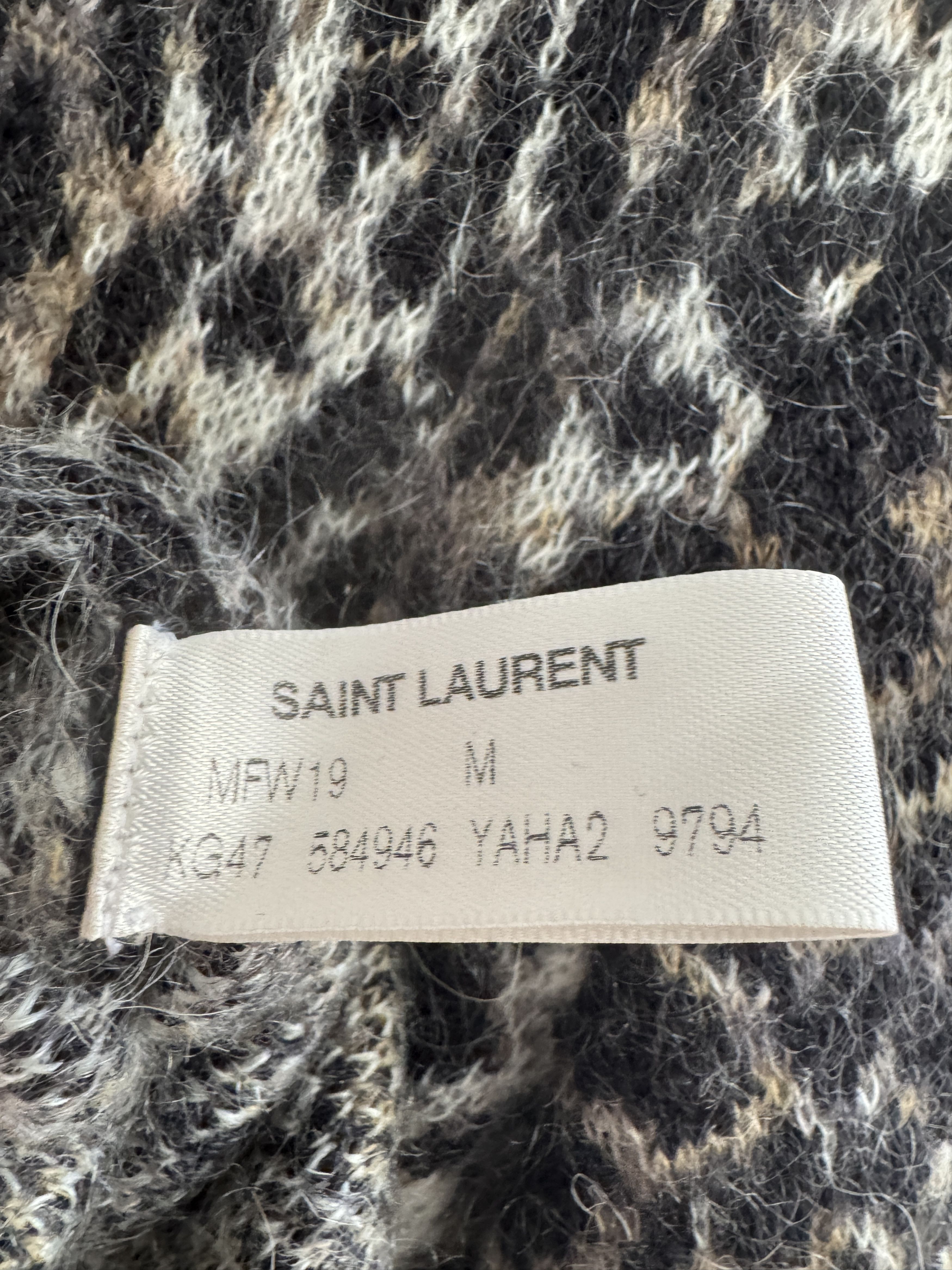 Saint Laurent Paris Saint Laurent Leopard-Jacquard Knitted Sweater Size US M / EU 48-50 / 2 - 4 Thumbnail