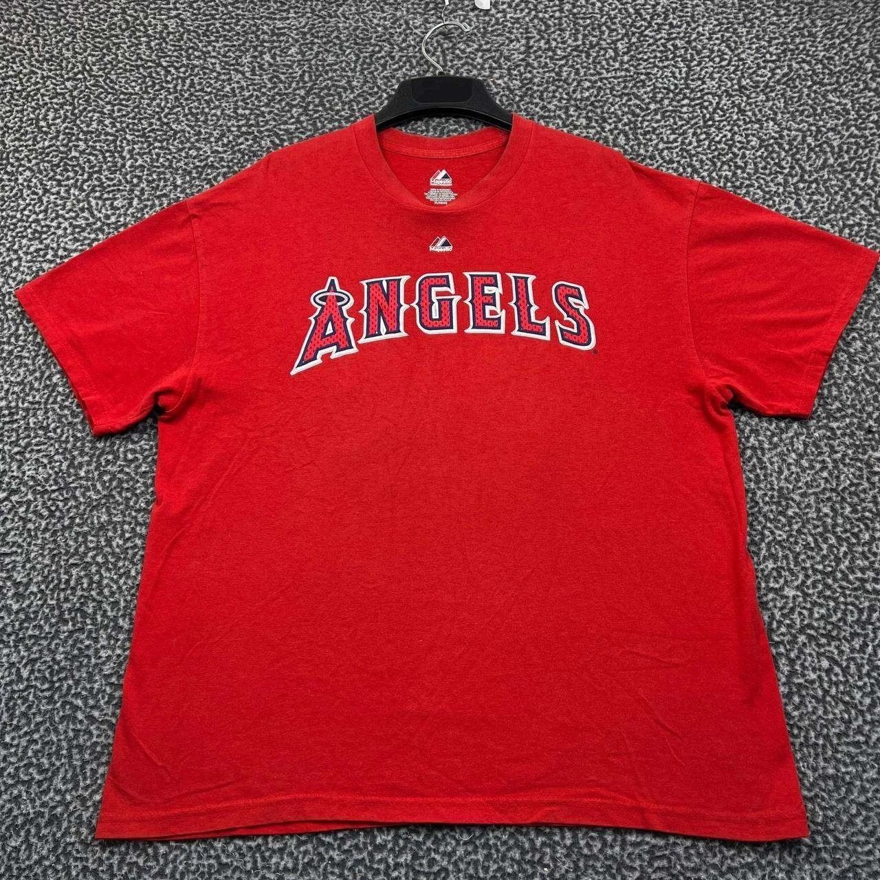 Majestic Los Angeles LA Angels Trout 27 Shirt Men XL MLB Cotton Size US XL / EU 56 / 4 - 2 Thumbnail