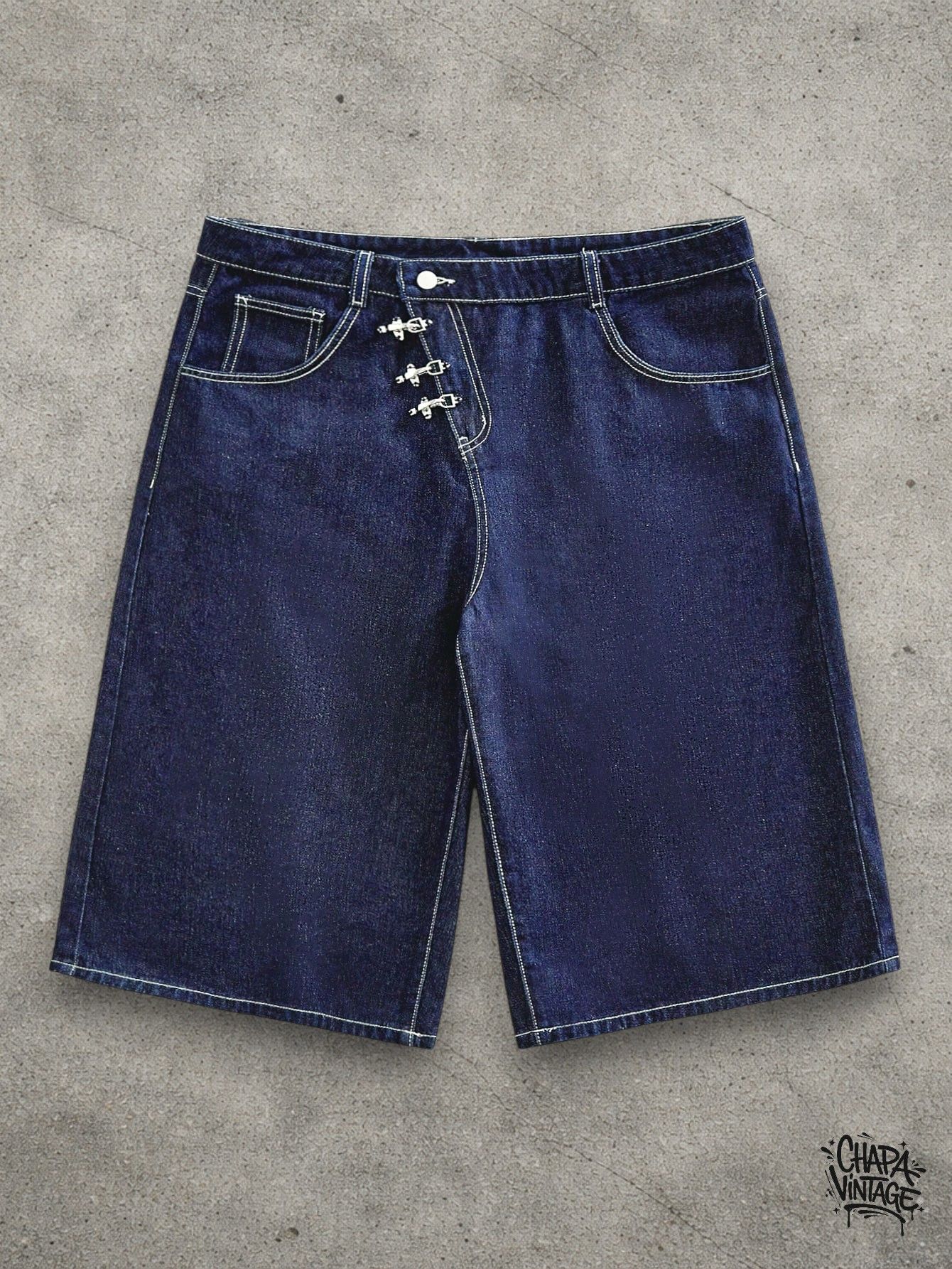 Vintage Dark blue fashion shorts Size US 32 / EU 48 - 1 Thumbnail