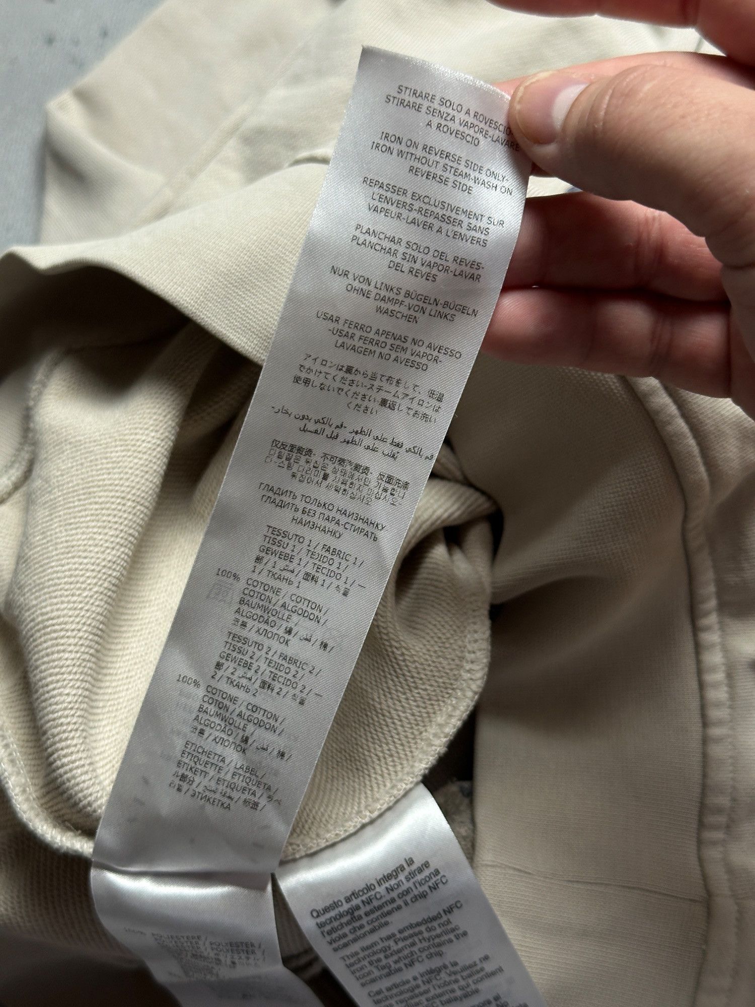 Alexander McQueen McQ Alexander McQueen Beige Off-White Patchwork Sweatshirt Size US S / EU 44-46 / 1 - 10 Thumbnail