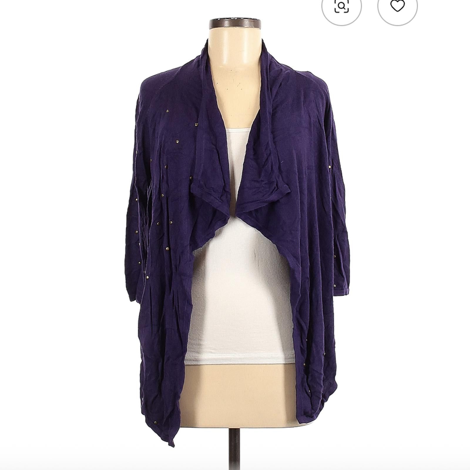Other Cache Purple Rayon Cardigan Size M Size M / US 6-8 / IT 42-44 - 1 Thumbnail